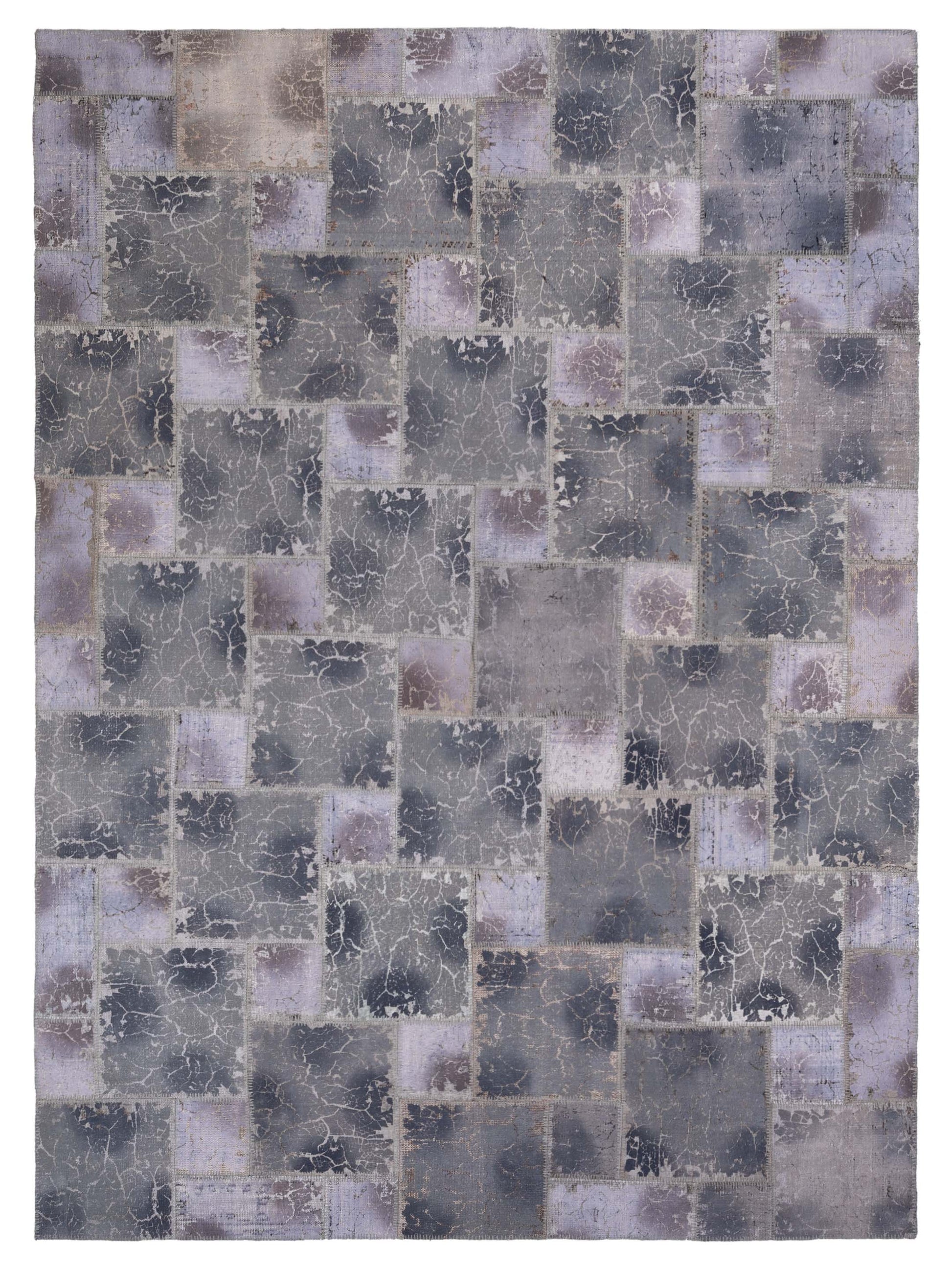 Pasha Turkish Vestige Patchwork  Gray  Contemporary