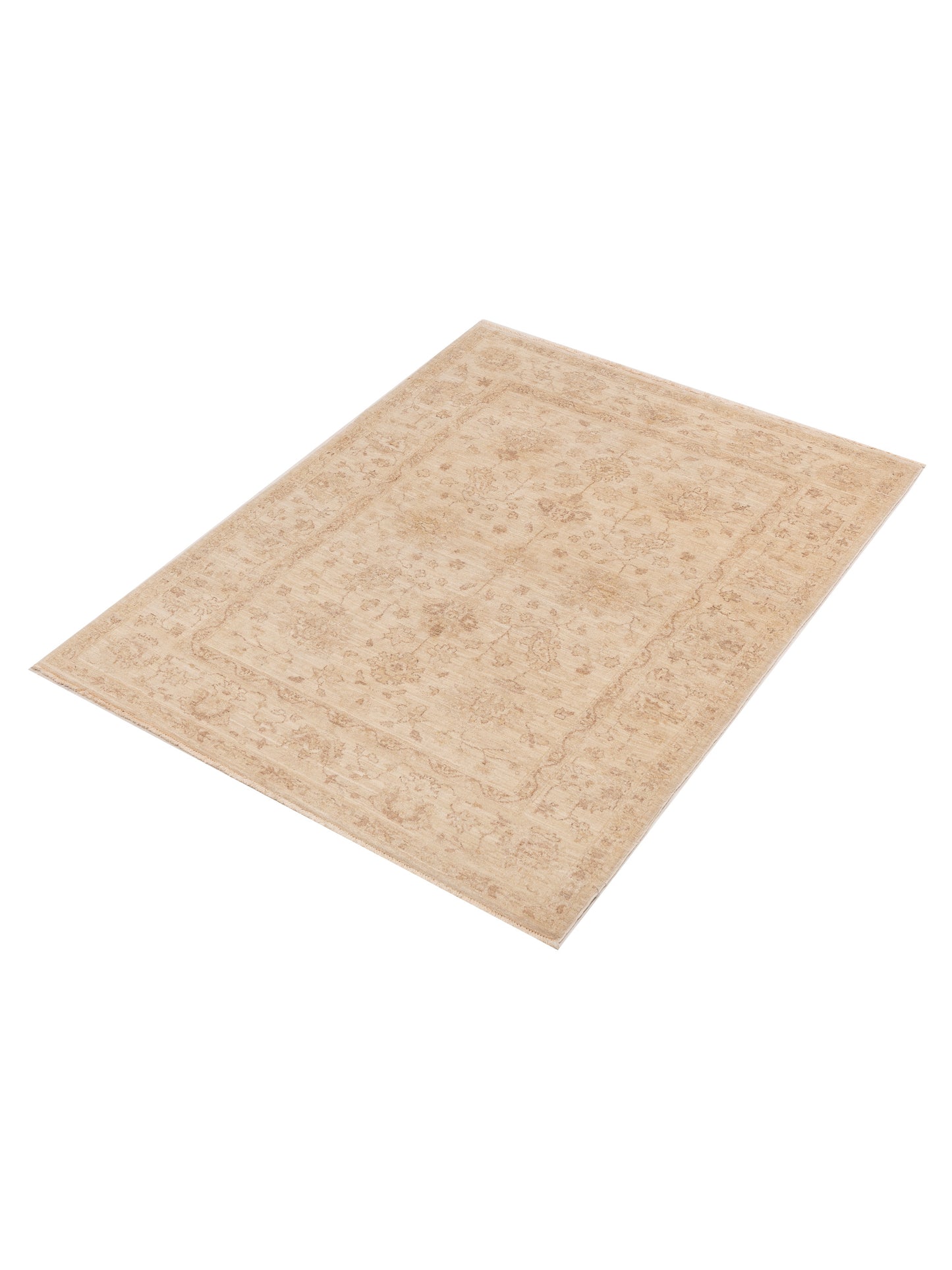 Laila 115238 Ivory Ivory 4.11x6.4 Hand Knotted Rug
