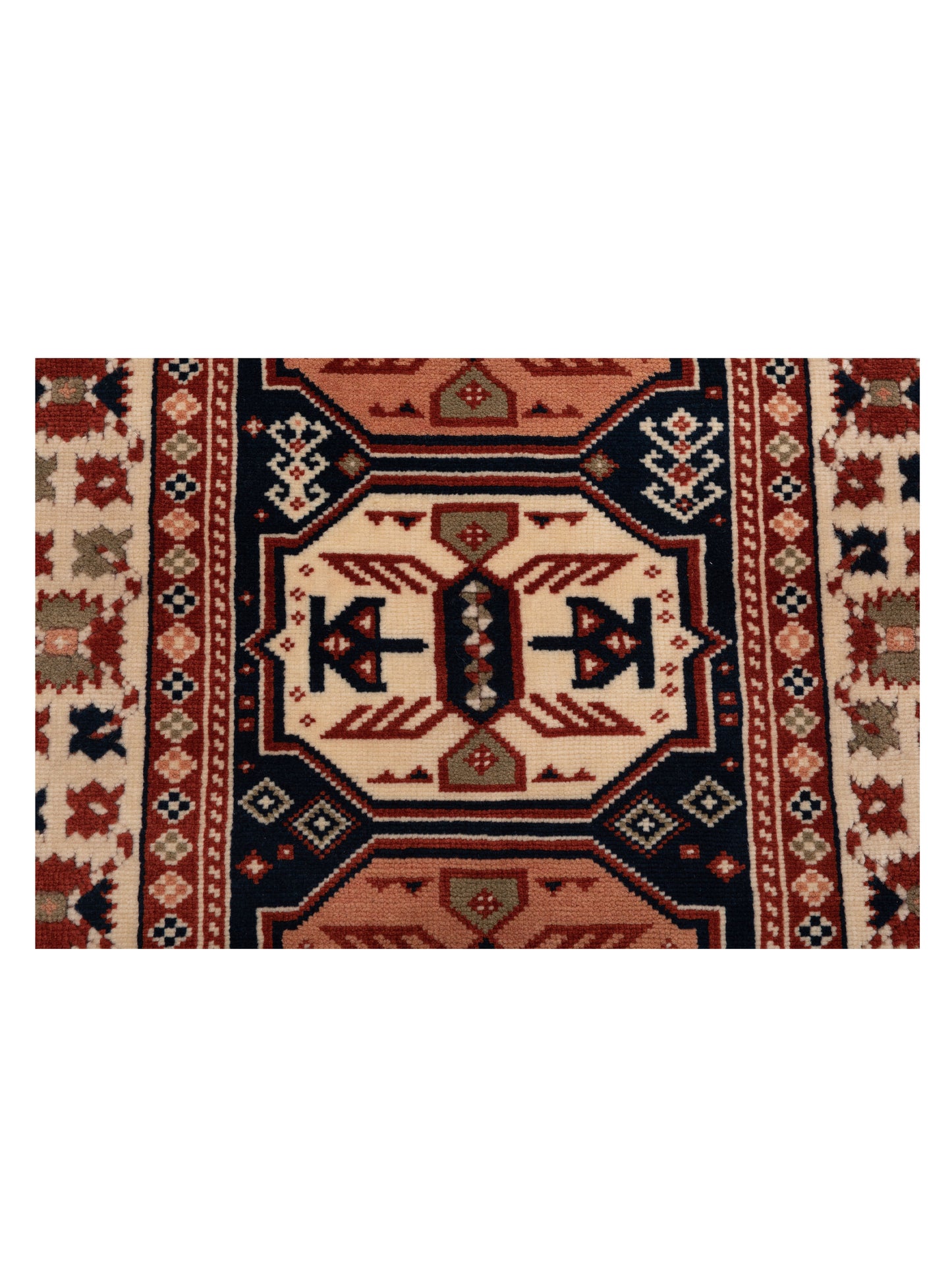 Turkish Shirwan 148399 Navy Ivory 3x4.5 Hand Knotted Rug