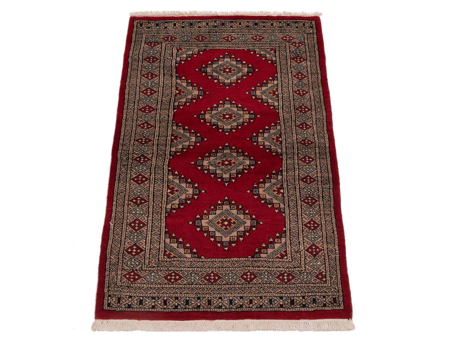Bokhara 146604 Red Silver 2.7x4.4 Hand Knotted Rug