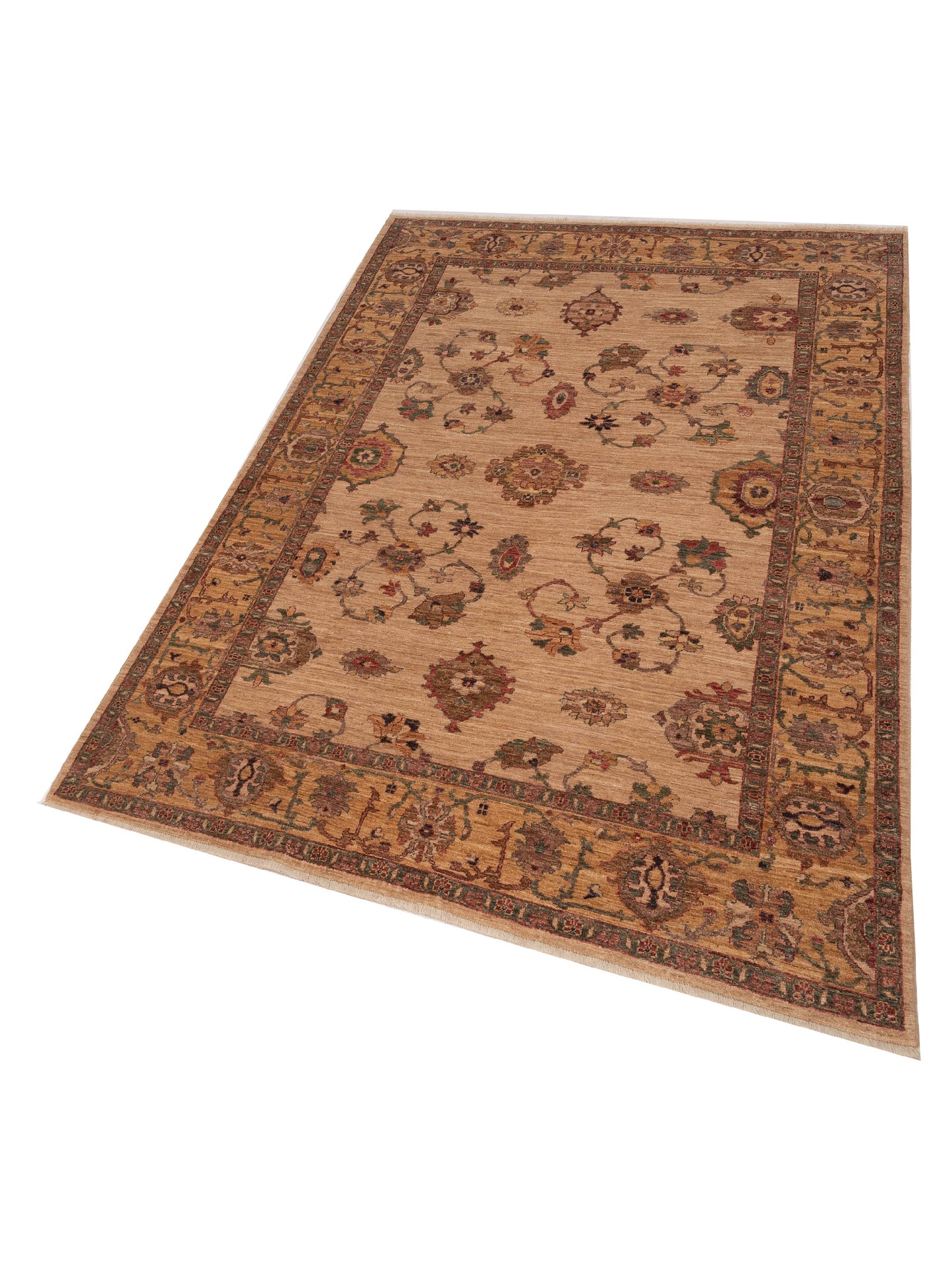 Elvan Nesli Green Green 2.6x4 Hand Knotted Rug