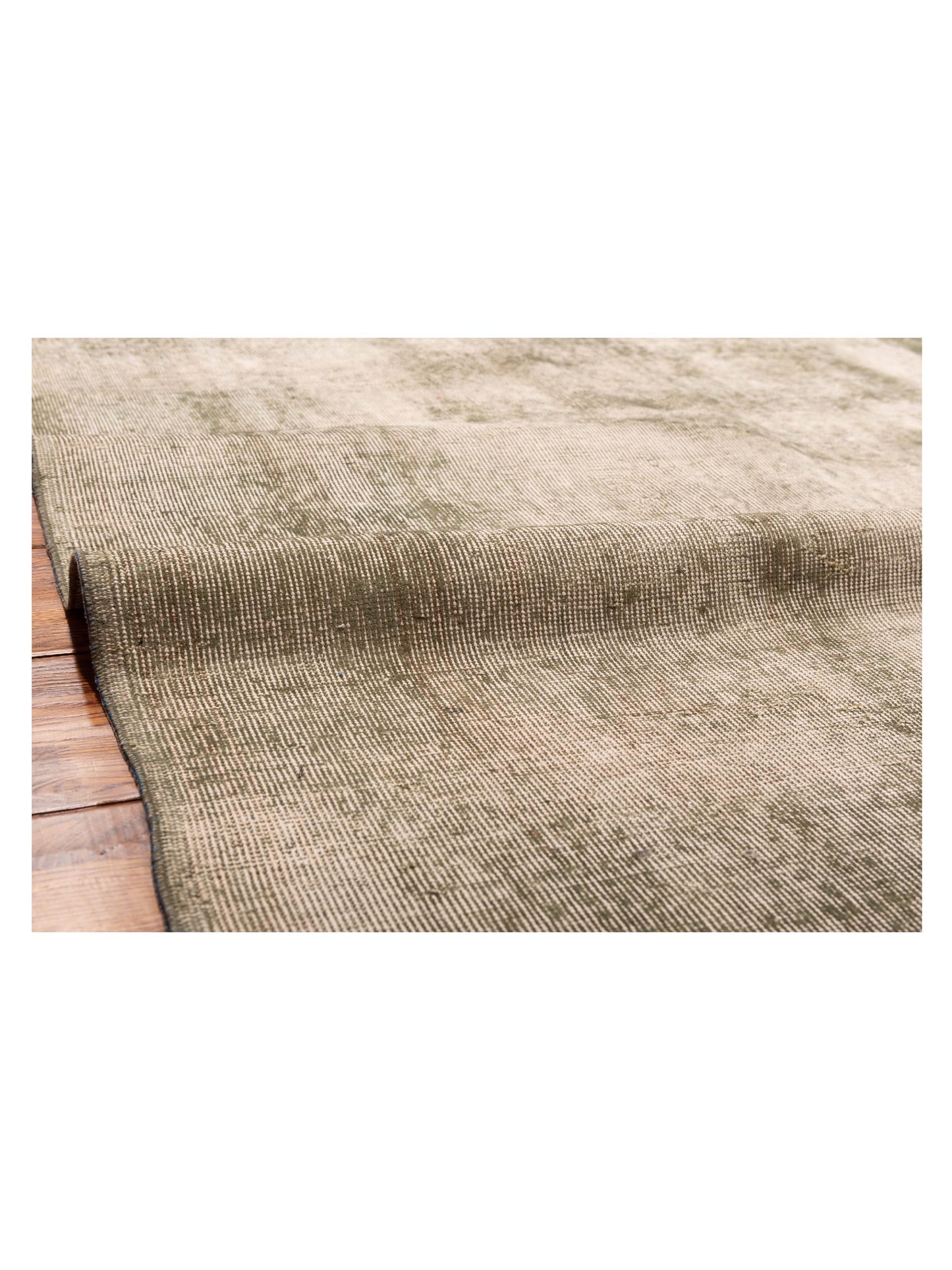 Vintage 128002 Green 5.8x9.2 Hand Knotted Rug