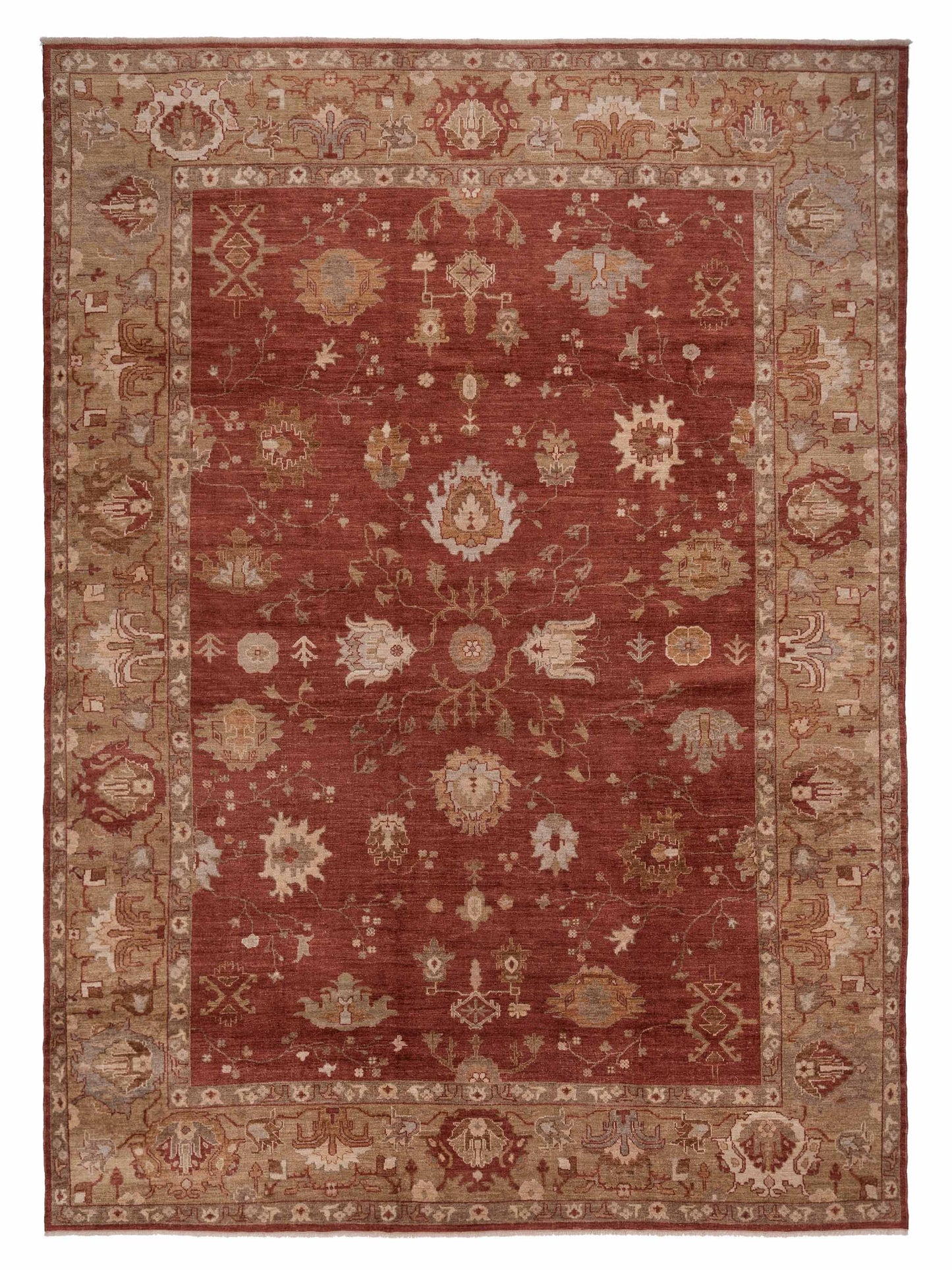Anadol Angora Oushak  Red Green Traditional