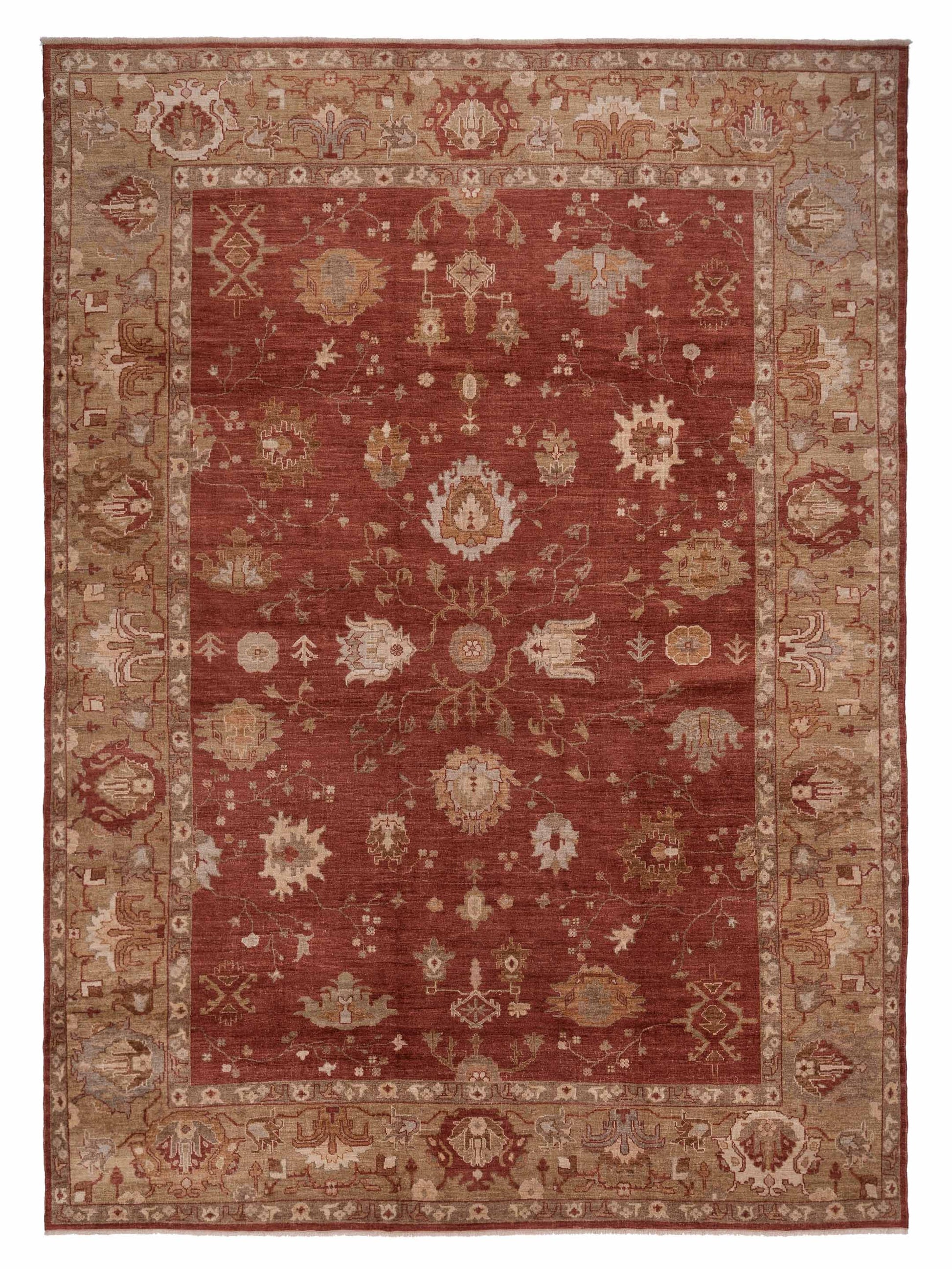 Anadol Angora Oushak  Red Green Traditional