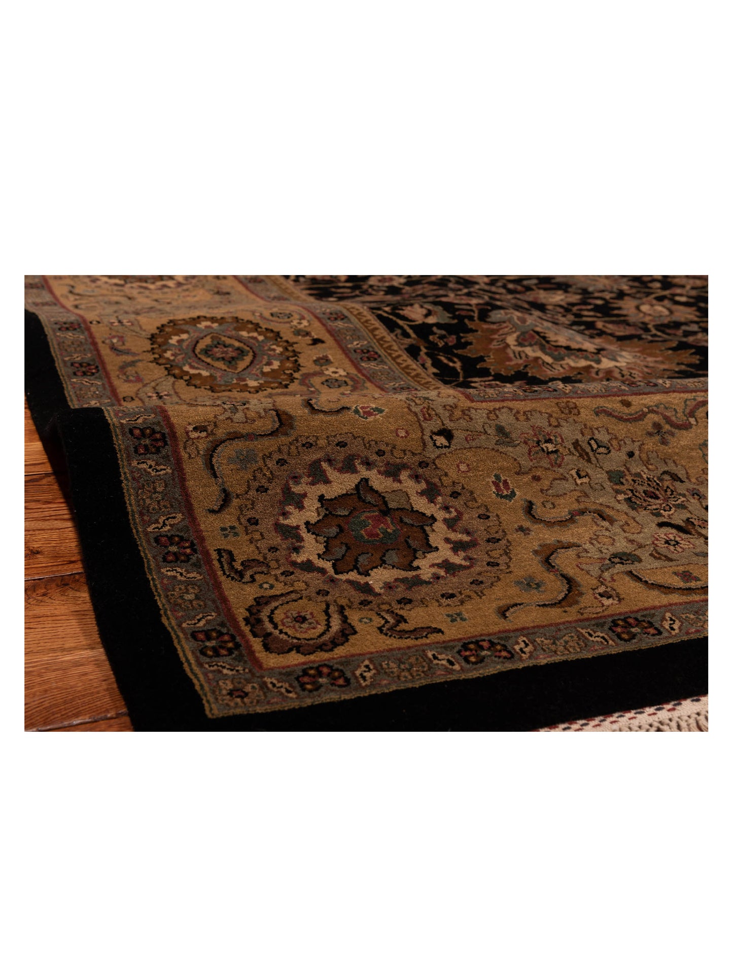 Crown 86169 Black Gold 9.2x12.2 Hand Knotted Rug