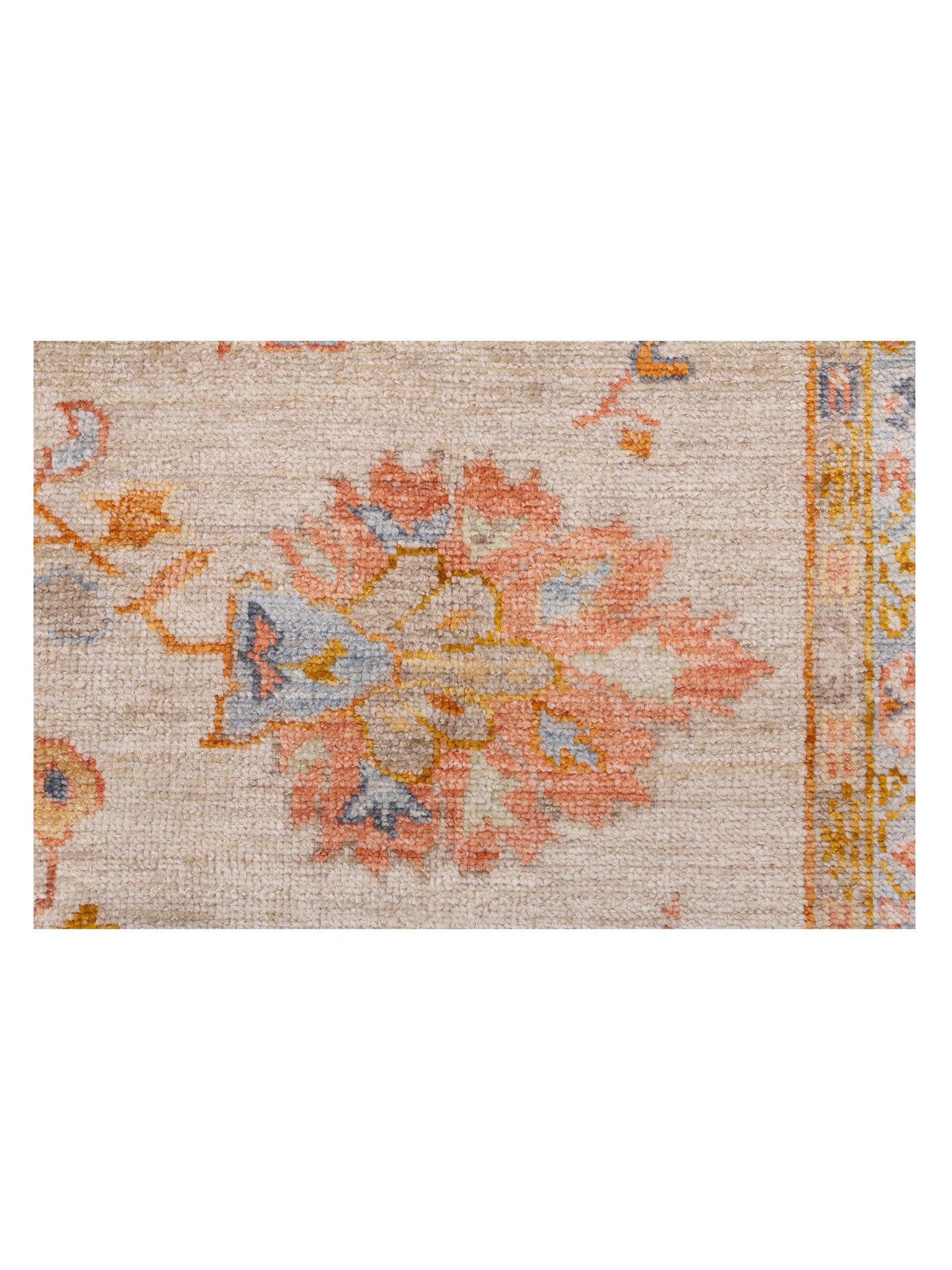 Angora Oushak 147971 Ivory Silver 10x13.4 Hand Knotted Rug