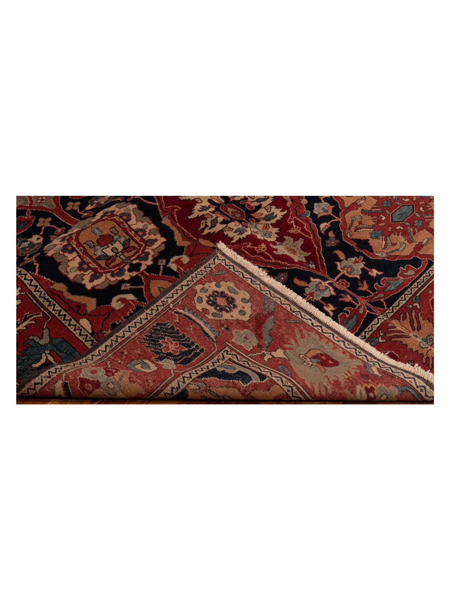 Antique Loom 147375 Navy Rust 5.9x8.2 Hand Knotted Rug