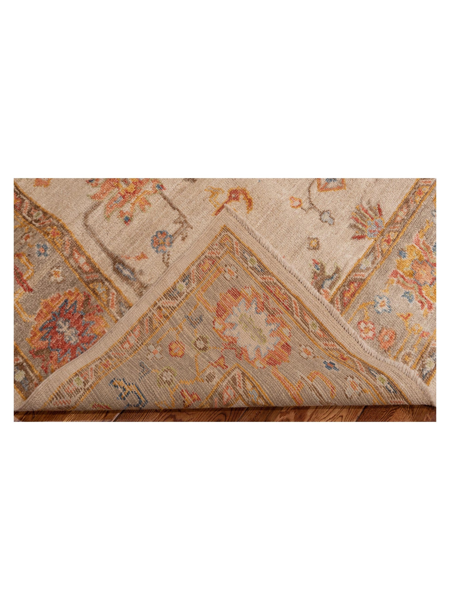 Angora Oushak 150281 Beige Brown 6.1x8.11 Hand Knotted Rug