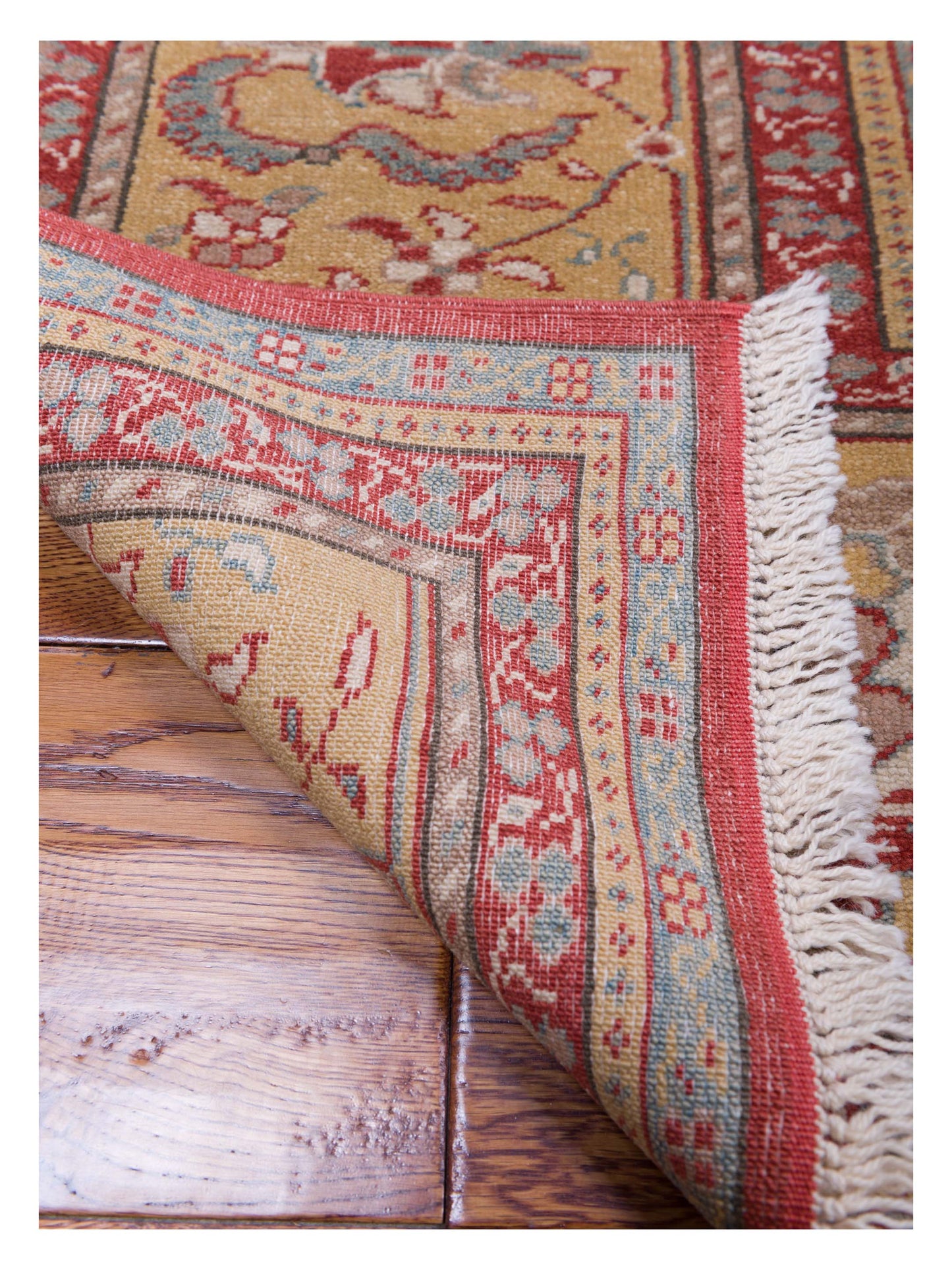 Antique Loom 98147 Rust Gold 8.2x14.11 Hand Knotted Rug