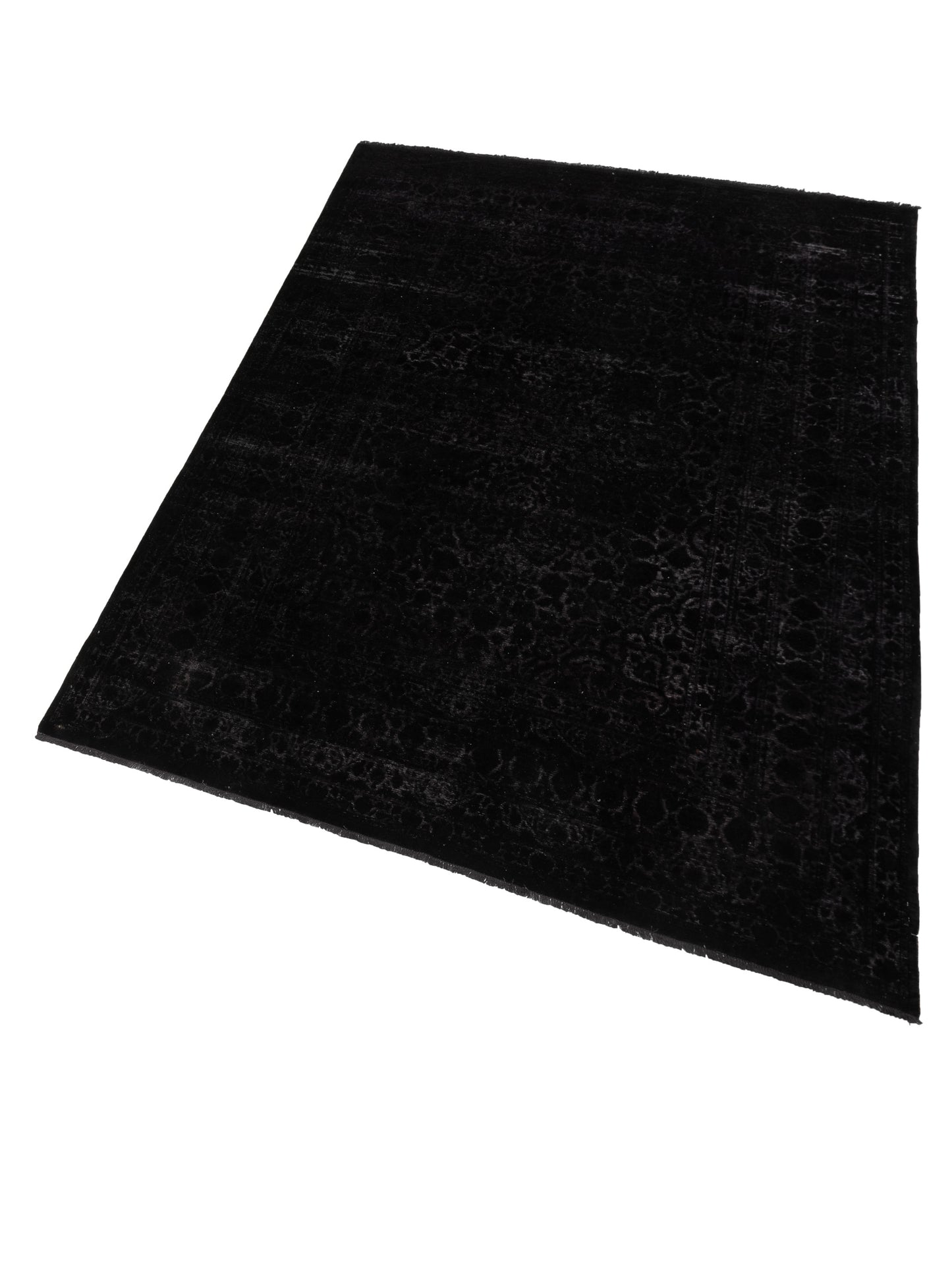 Vintage 111433 Black 9.1x12.5 Hand Knotted Rug