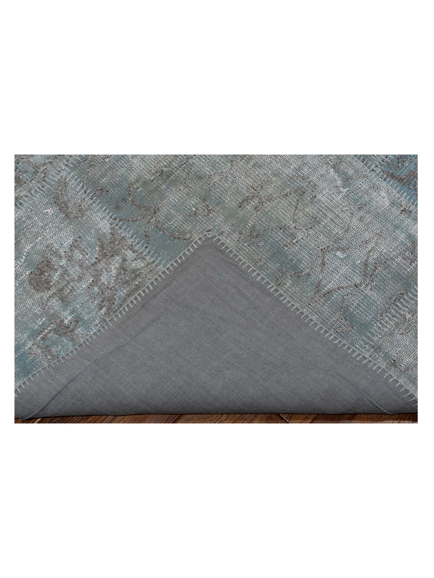 Turkish Vestige Patchwork 117776 Light Blue 8x9.10 Hand Knotted Rug