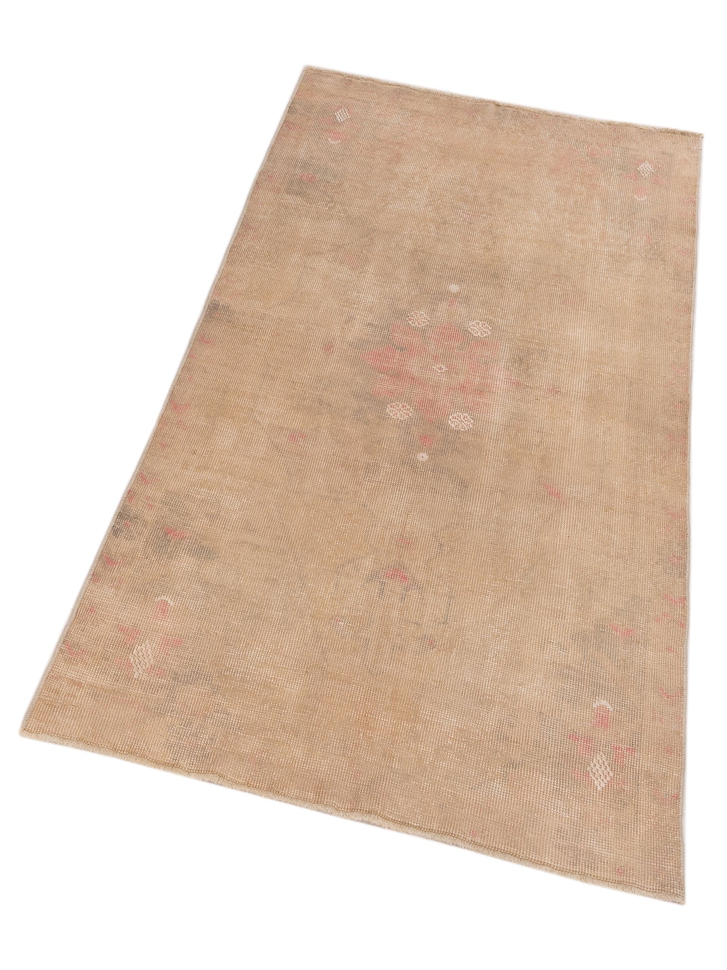 Vintage 131120 Beige 4x7.4 Hand Knotted Rug