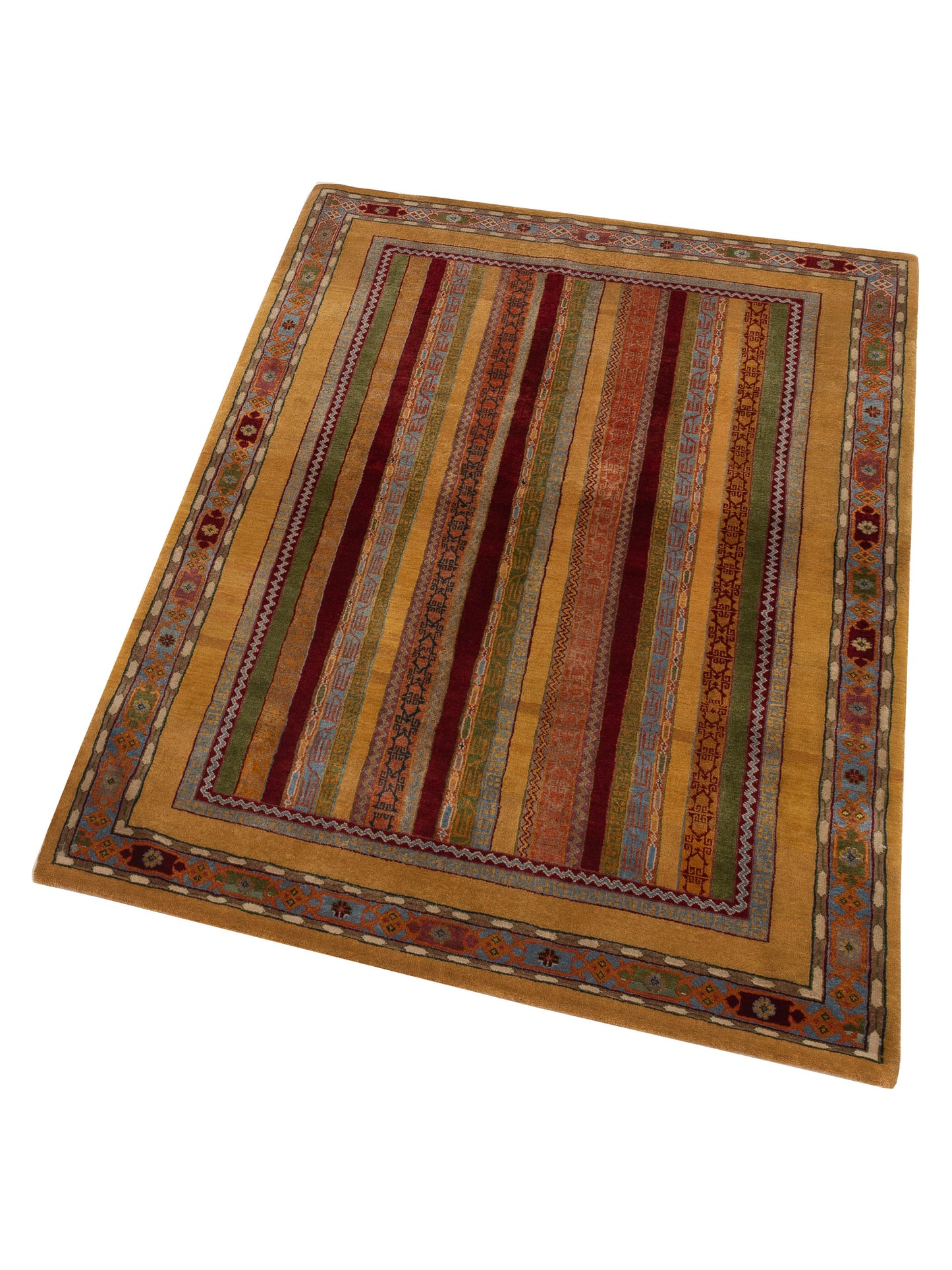 Shawl 110865 Multi 4x5.11 Hand Knotted Rug