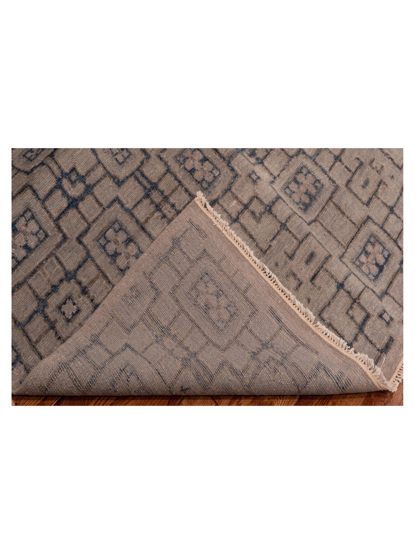 Evren 123414 Silver Blue 6x9.1 Hand Knotted Rug