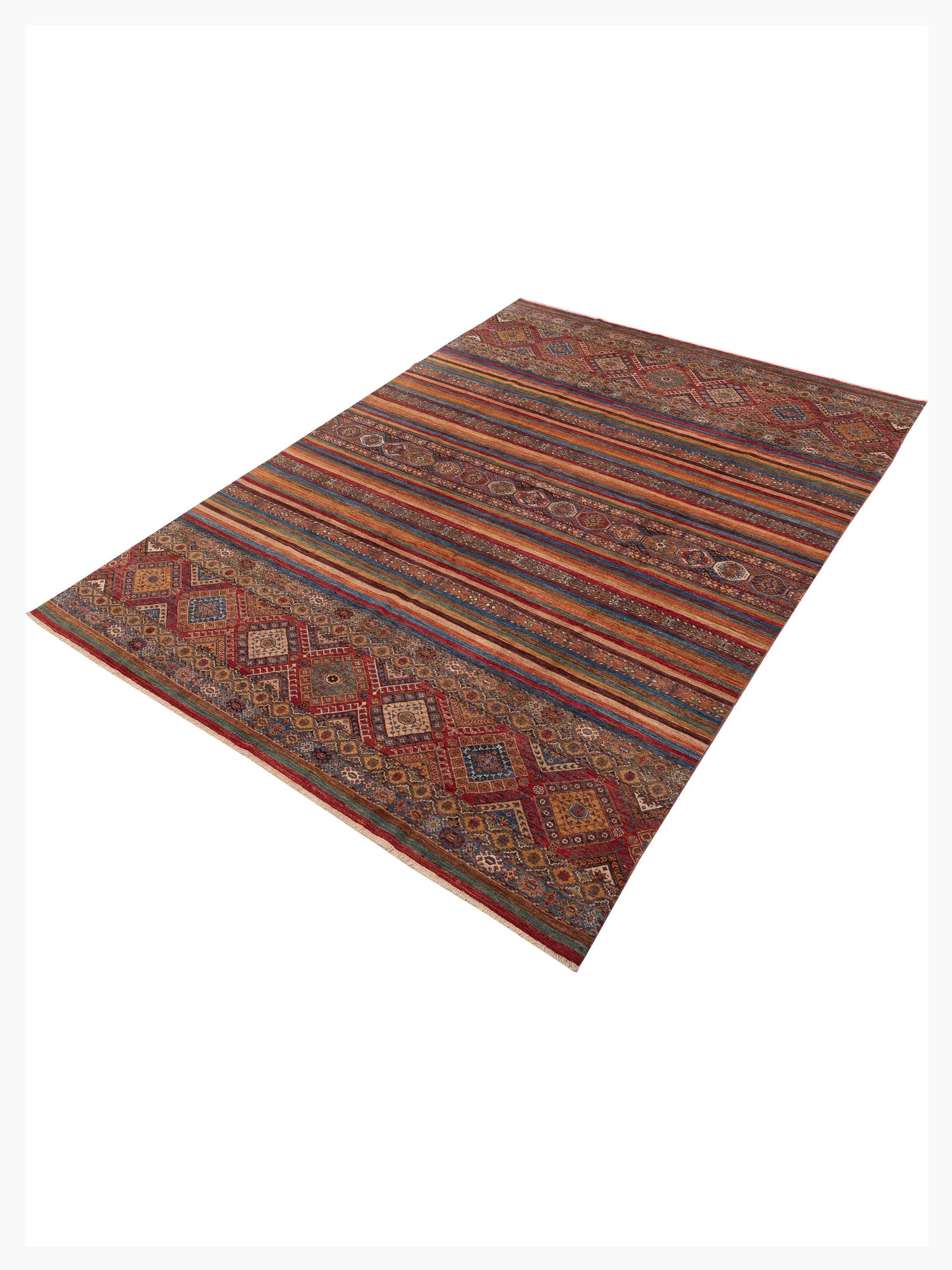 Khorjin 155037 Multi Multi 8.10x12.4 Hand Knotted Rug