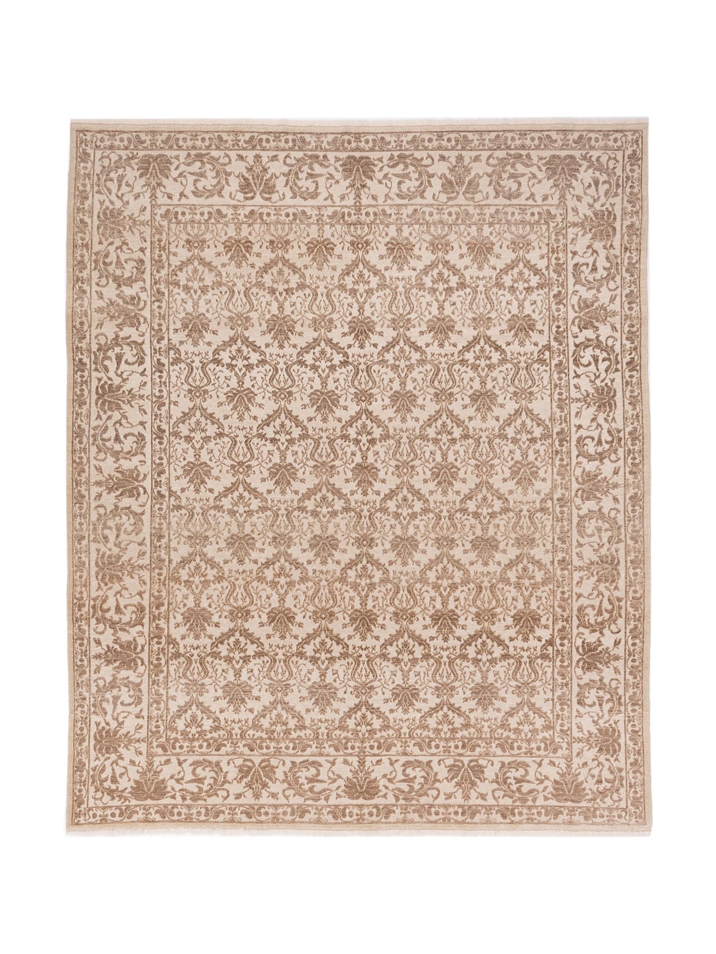 Pasha Defne  Ivory Light Brown Transitional