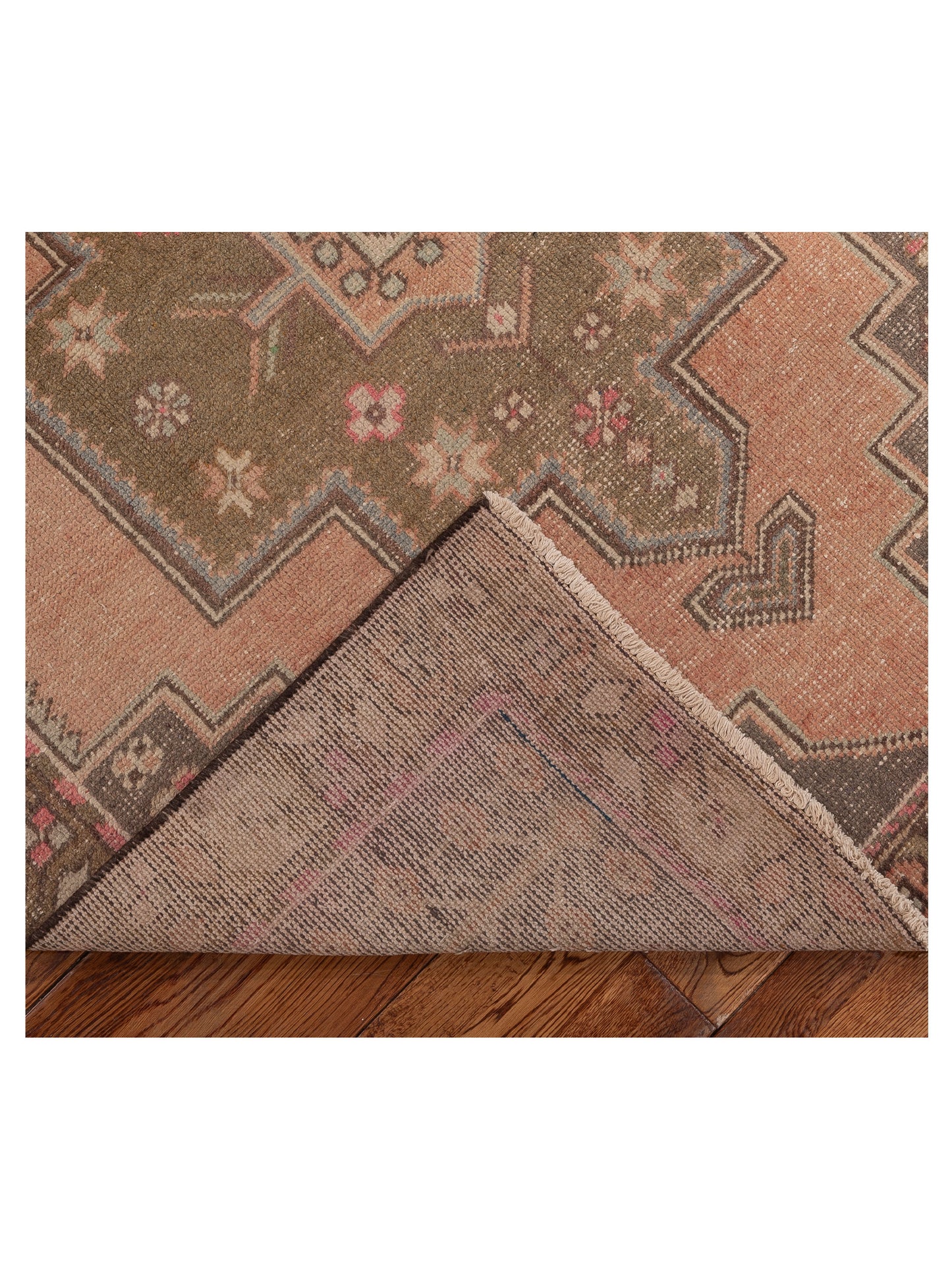 Old Anatolian 154150 Pink Brown 4.3x7.4 Hand Knotted Rug