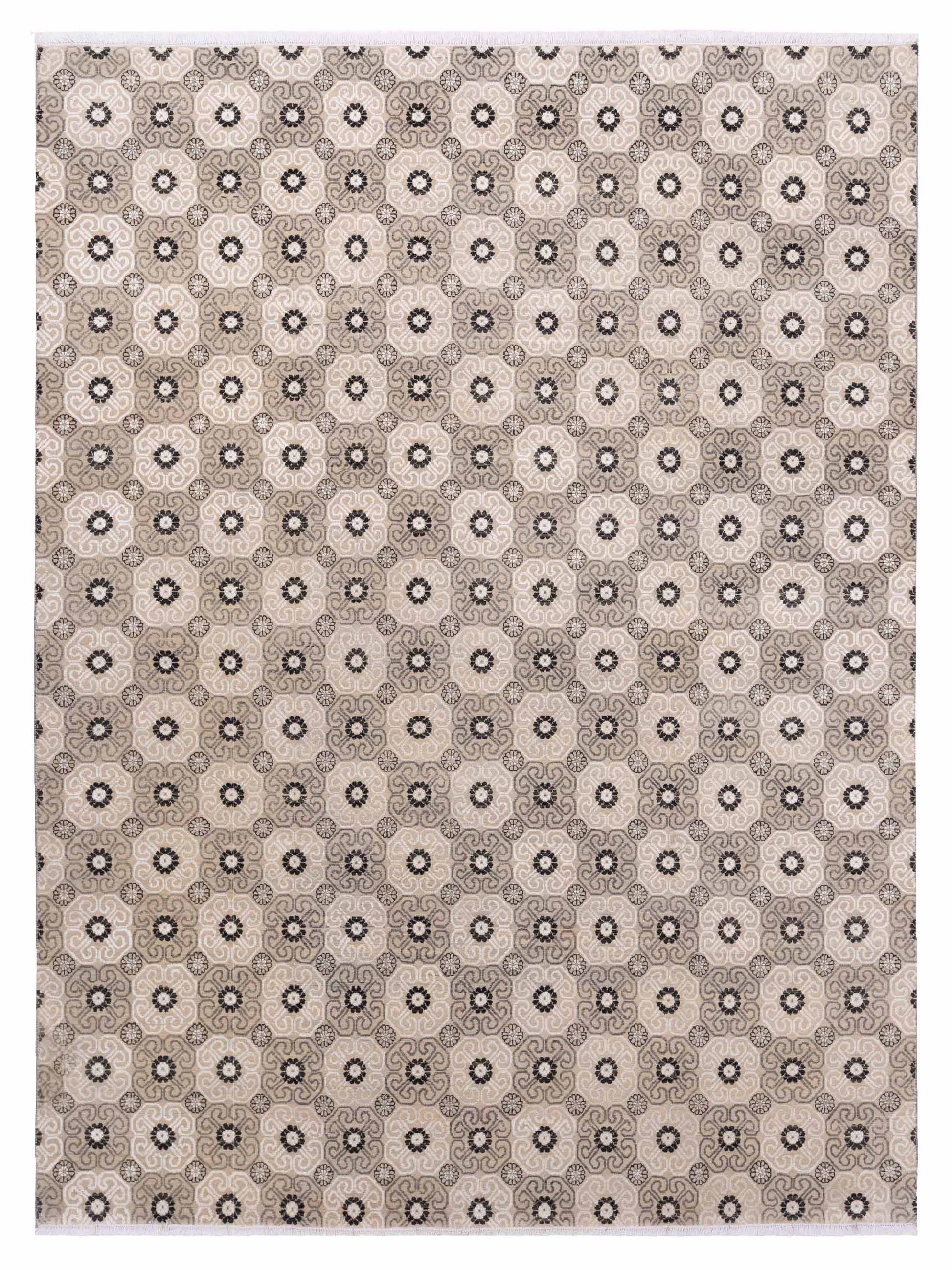 Rajpur Aurore  Ivory Gray Contemporary