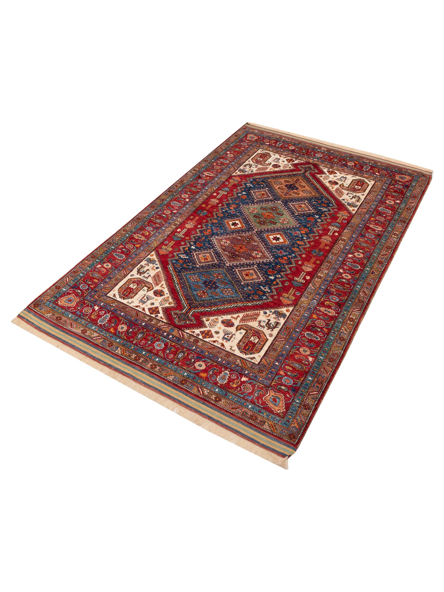 Artisan Kazak 152374 Multi Multi 6.9x10.5 Hand Knotted Rug