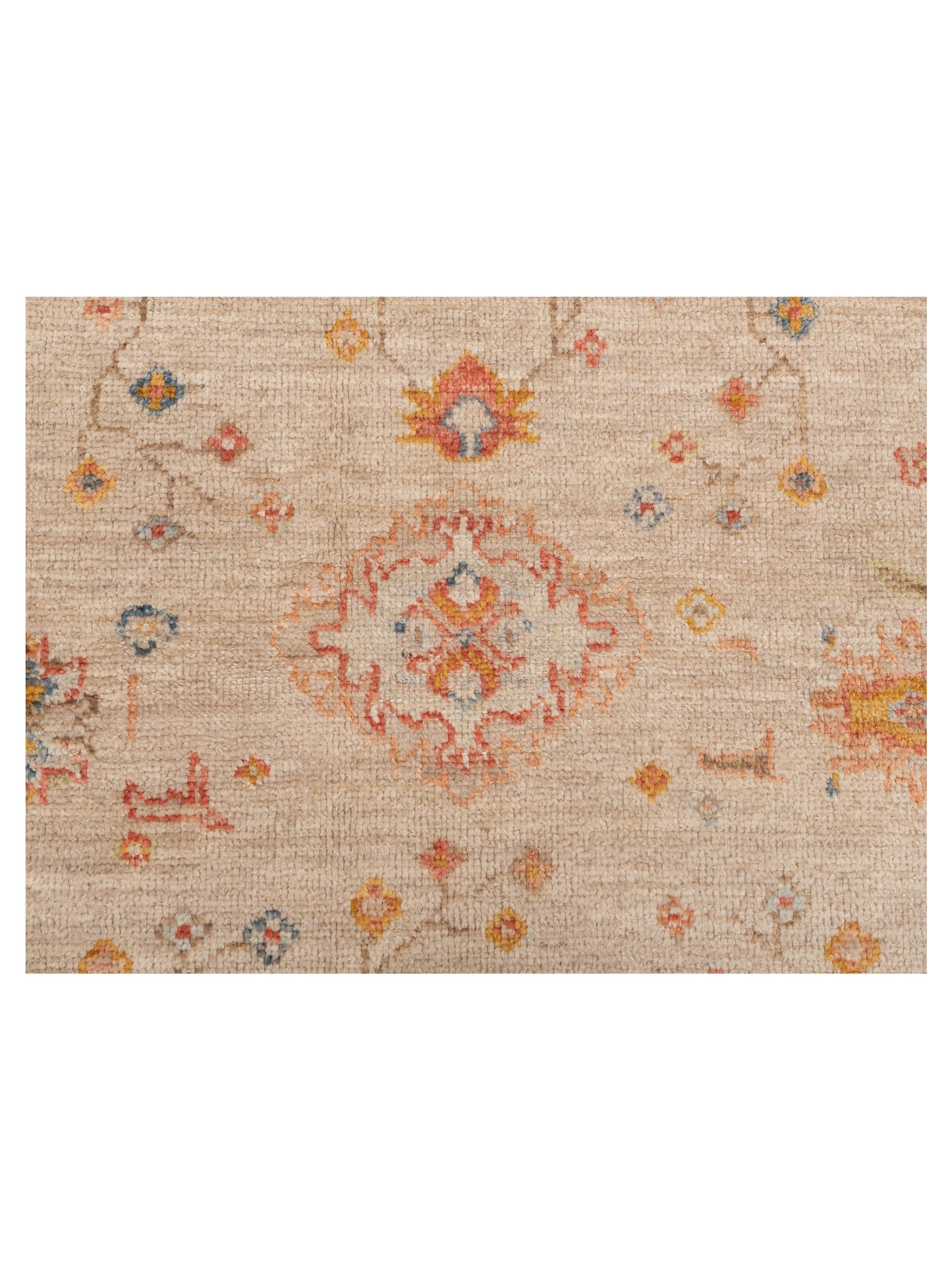 Angora Oushak 150294 Beige Brown 5x6.9 Hand Knotted Rug
