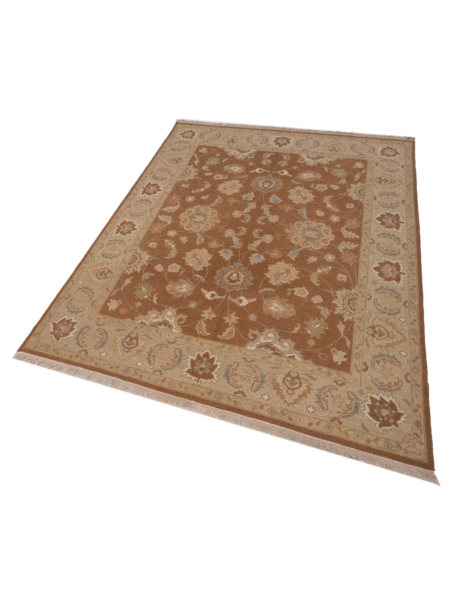 Soumak 96169 Brown Cream 8x9.11 Hand Woven Rug
