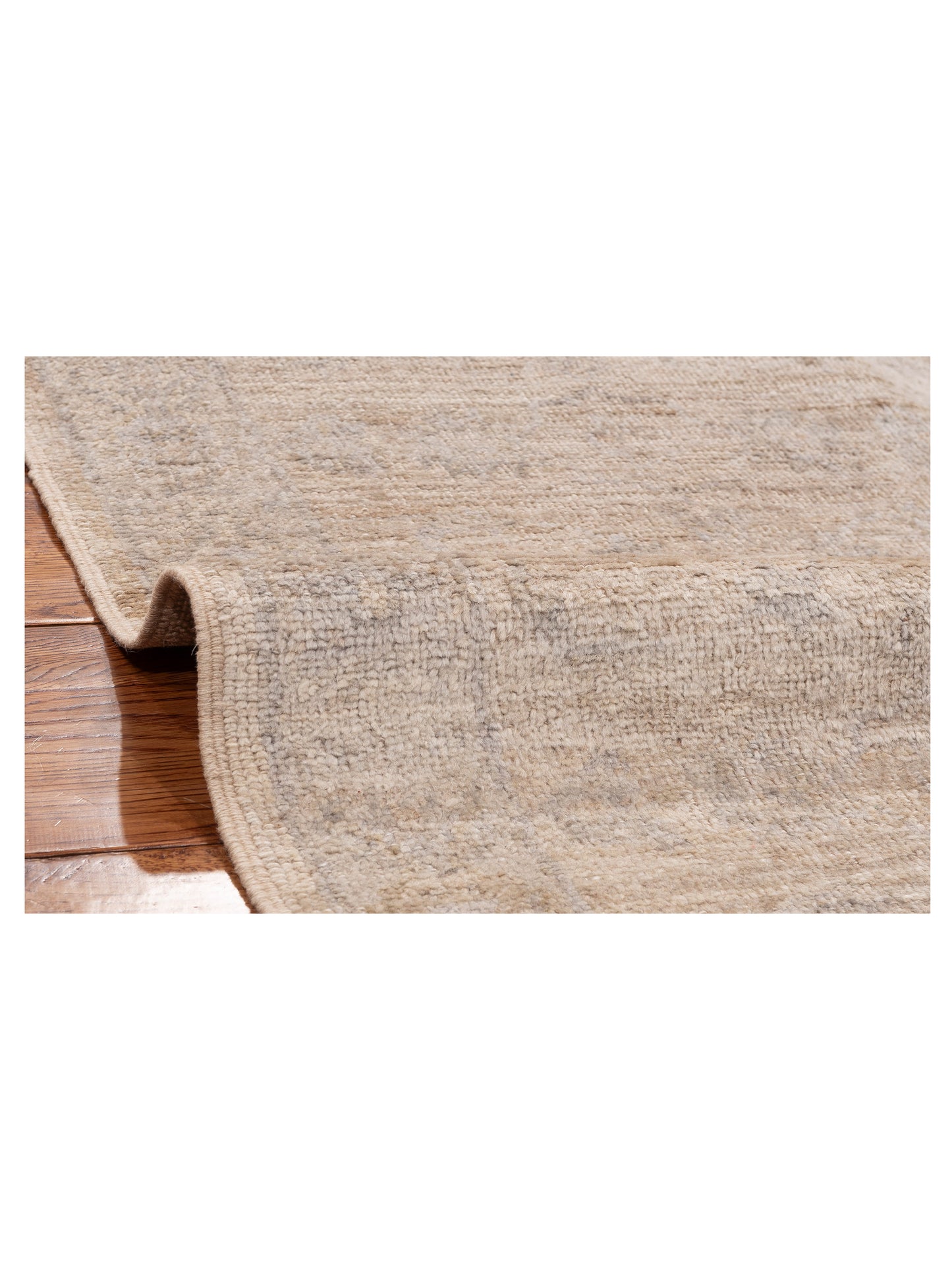 Angora Oushak 151042 Ivory Gray 2.6x11.3 Hand Knotted Rug