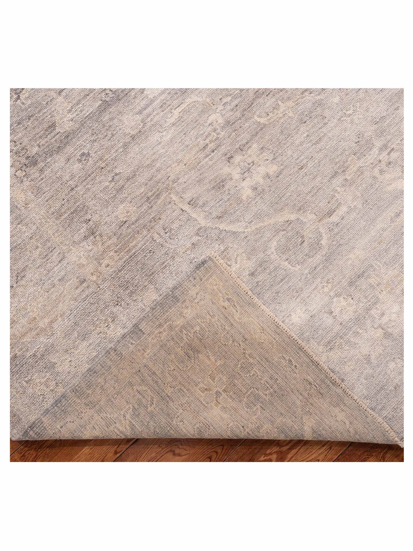Angora Oushak 156222 Gray Gray 9x11.7 Hand Knotted Rug