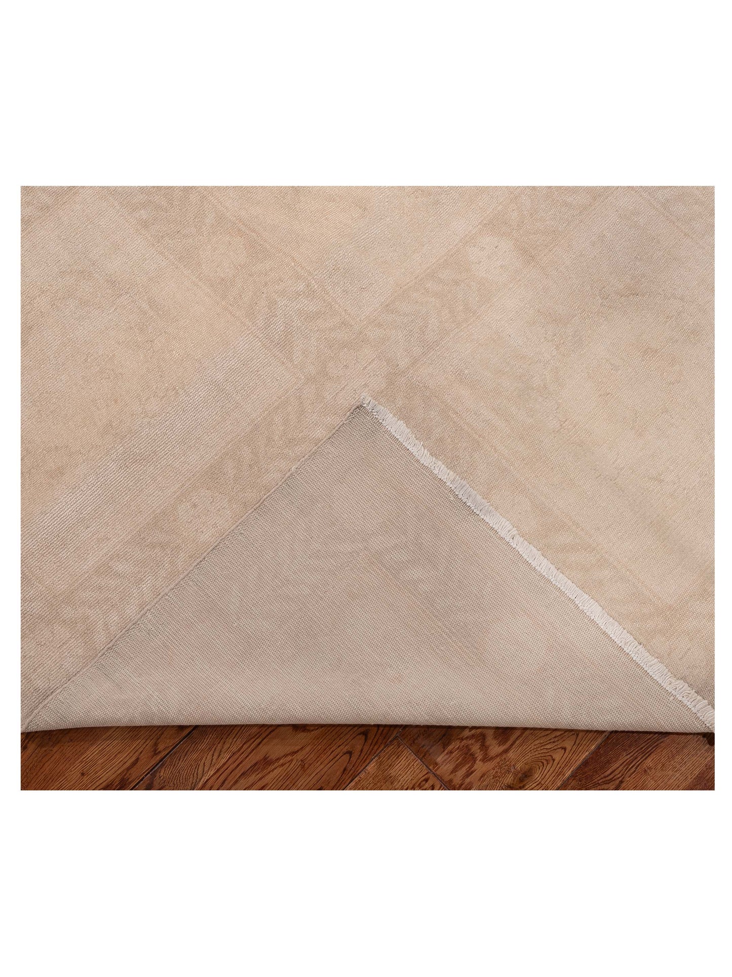Vintage 154370 Beige Beige 10.3x15 Hand Knotted Rug