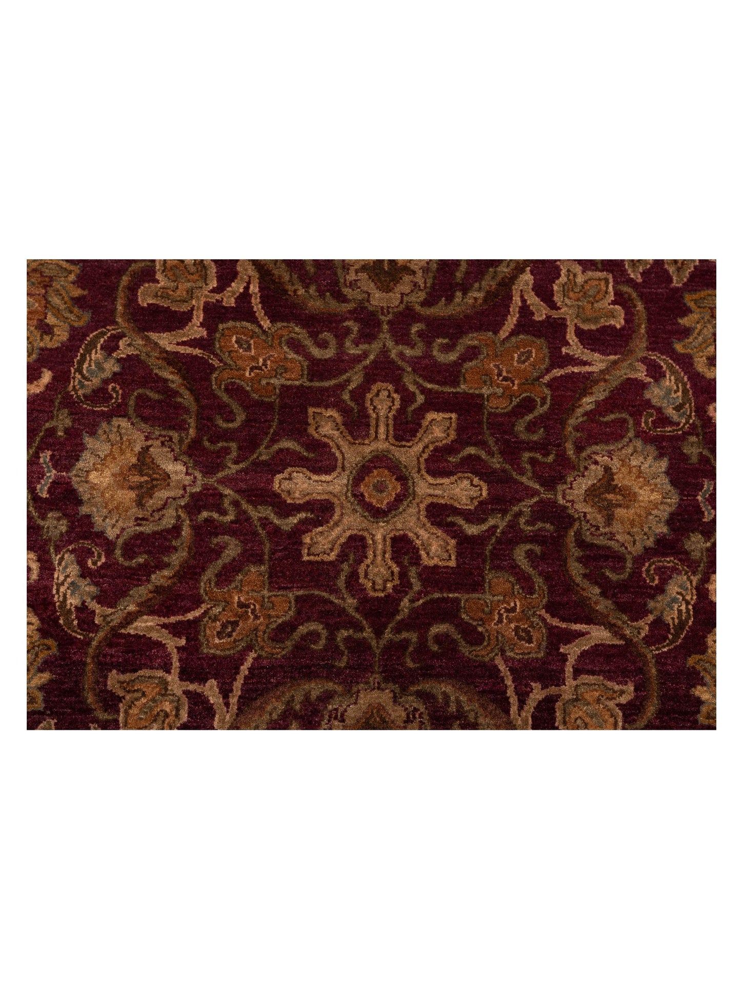 Crown 83894 Burgundy Gold 9.3x12.6 Hand Knotted Rug