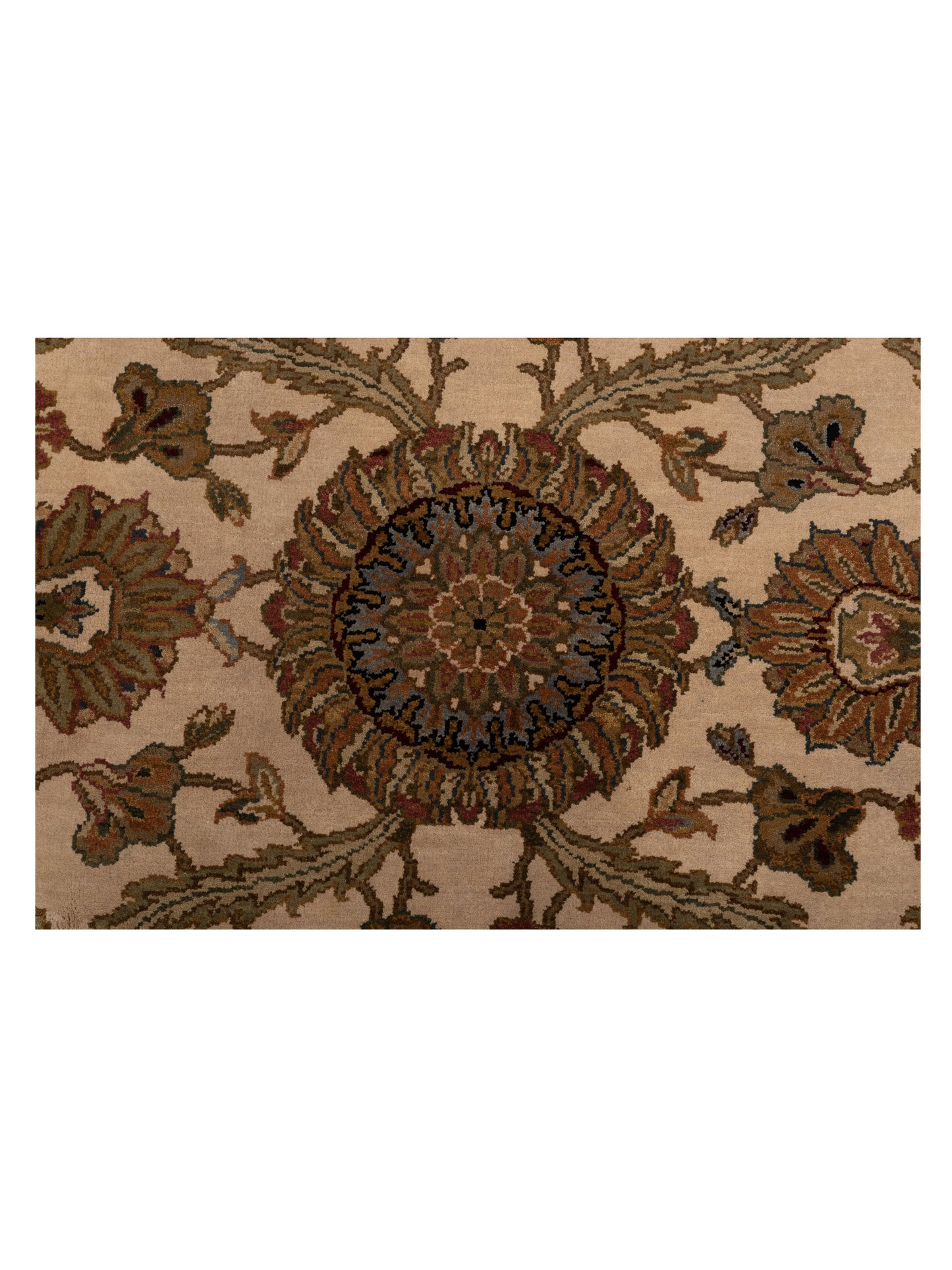 Crown 81561 Ivory Ivory 8.1x10 Hand Knotted Rug