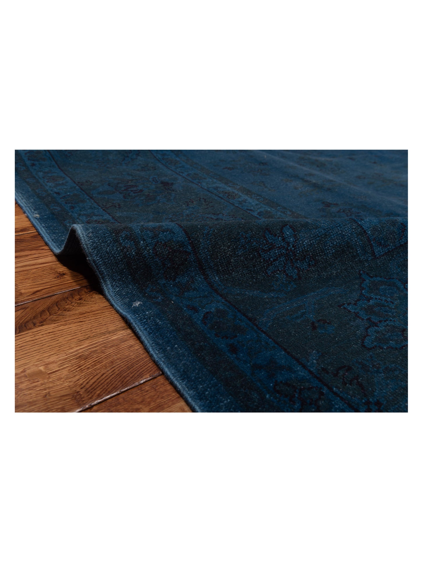 Vintage 78639 Blue 9.1x10.11 Hand Knotted Rug