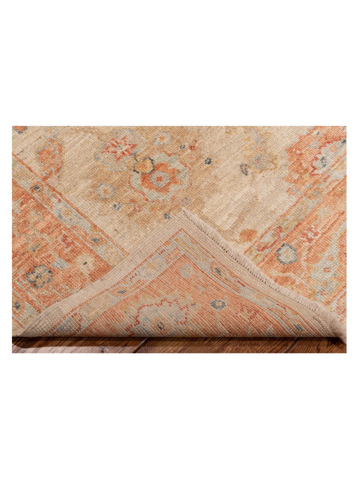 Angora Oushak 149330 Ivory Rust 4.11x6.9 Hand Knotted Rug