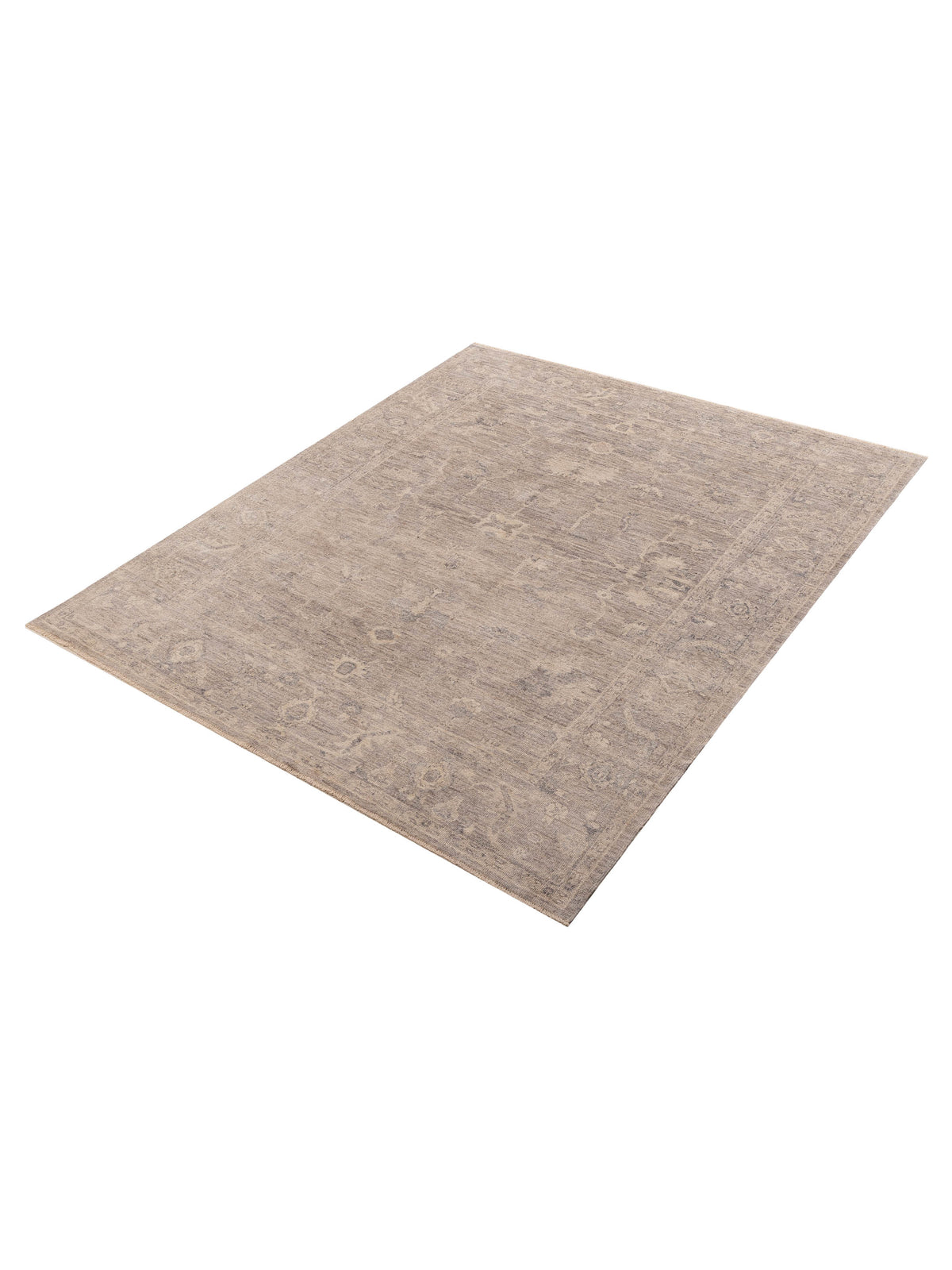 Angora Oushak 156100 Gray Gray 8x9.7 Hand Knotted Rug