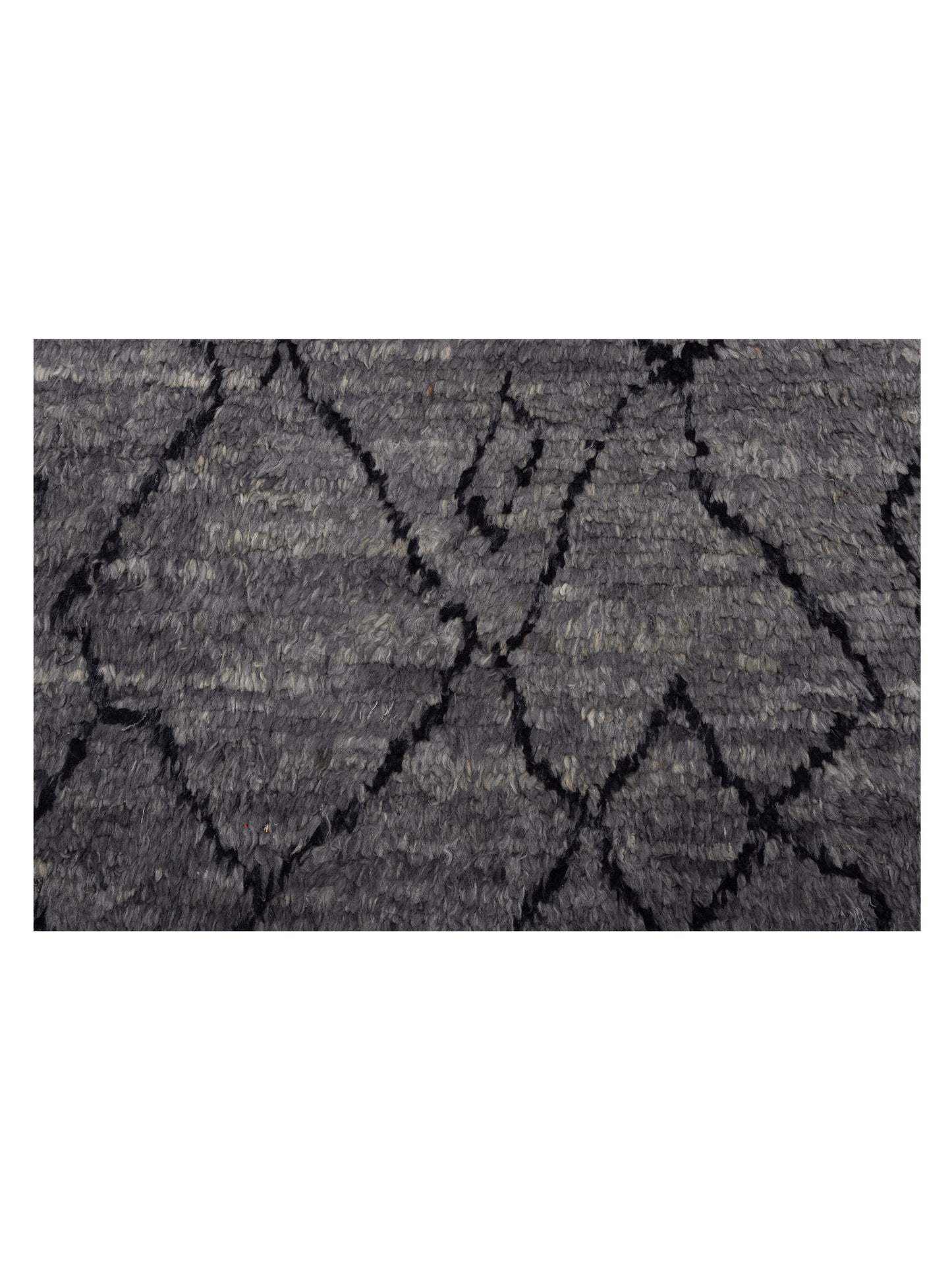 Berber Aspendos Gray Black 8.2x11.1 Hand Knotted Rug