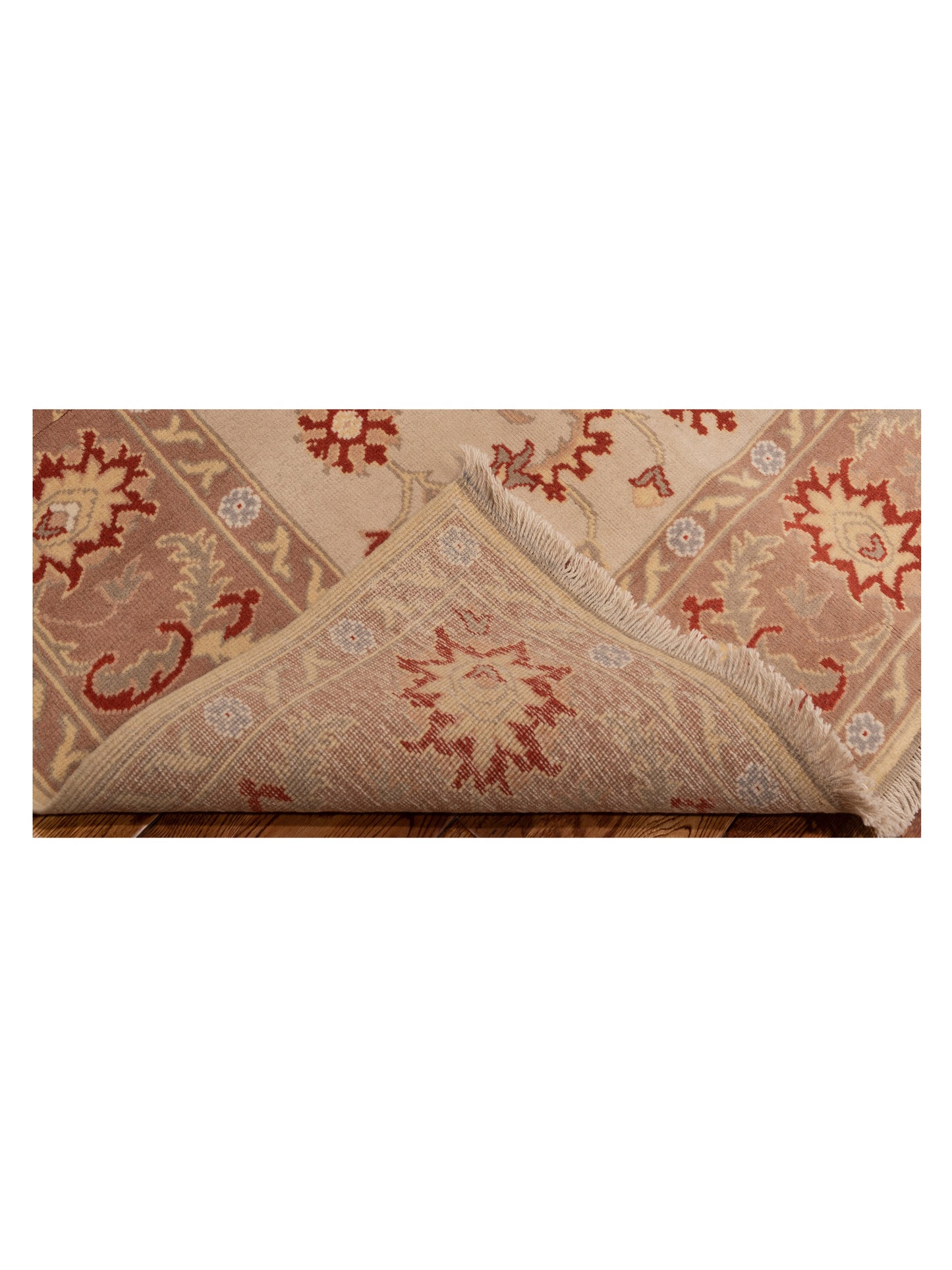 Milas 146153 Beige Pink 5.6x8.5 Hand Knotted Rug