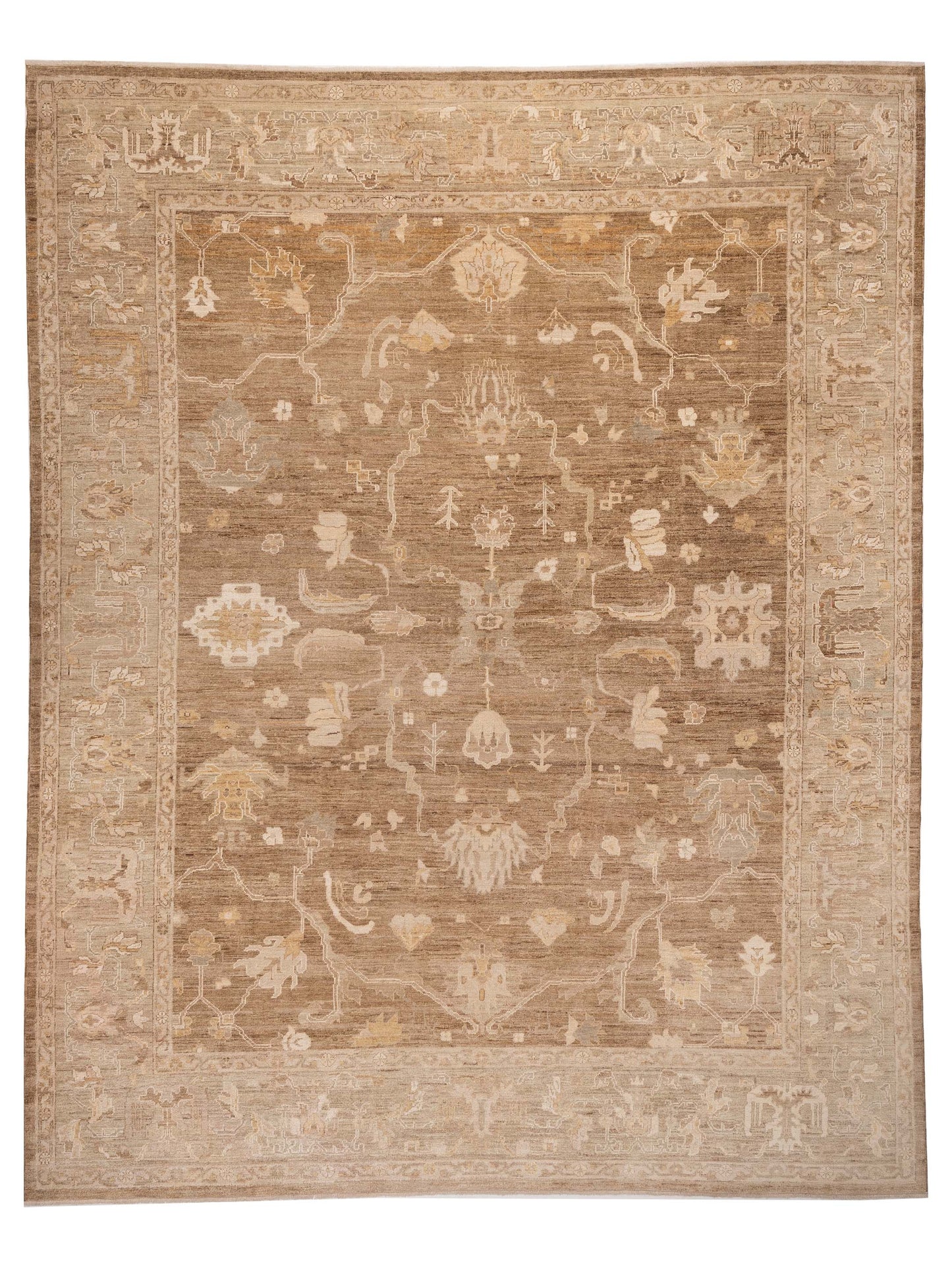 Anadol Angora Oushak  Brown Green Traditional
