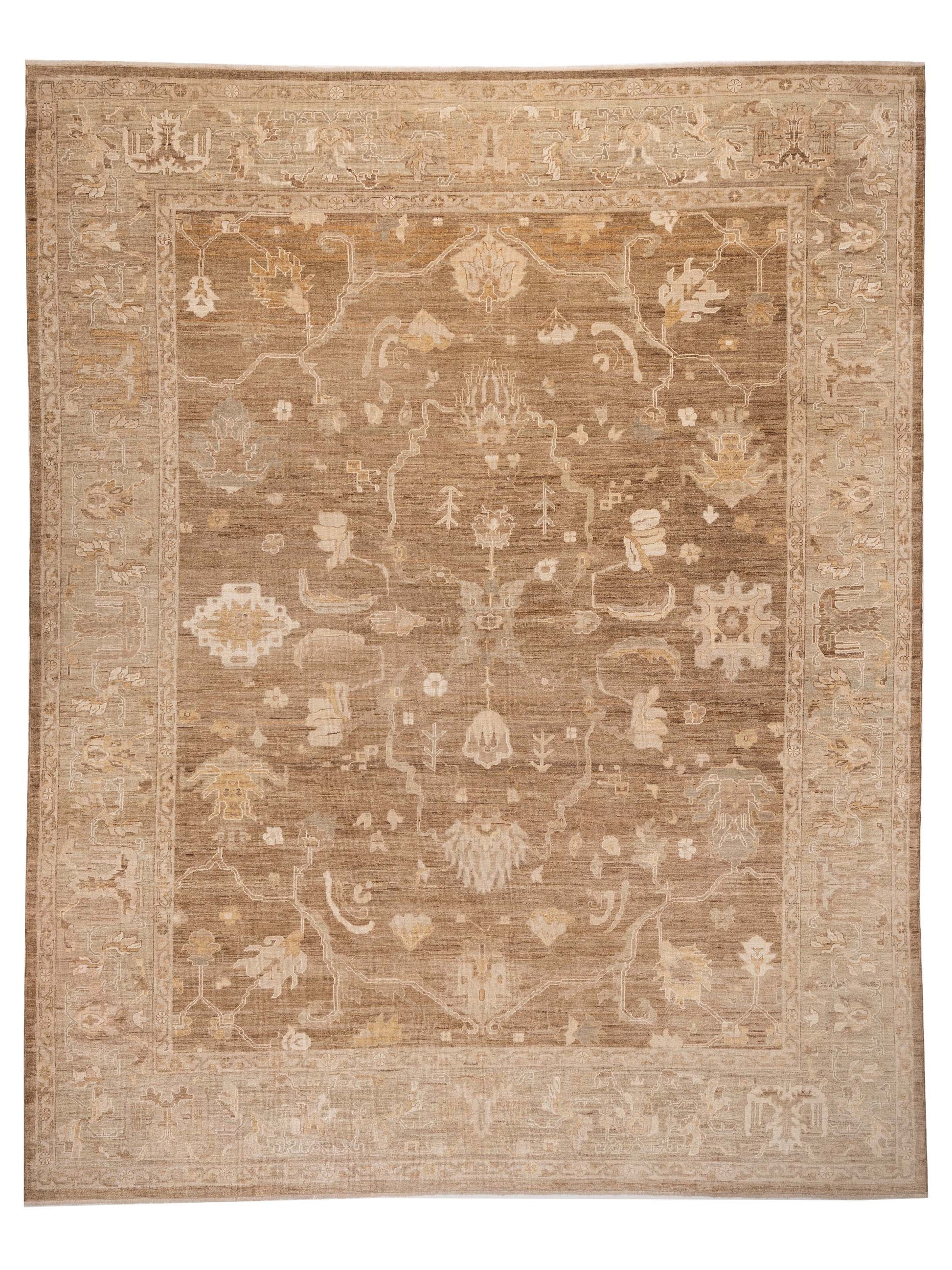 Anadol Angora Oushak  Brown Green Traditional