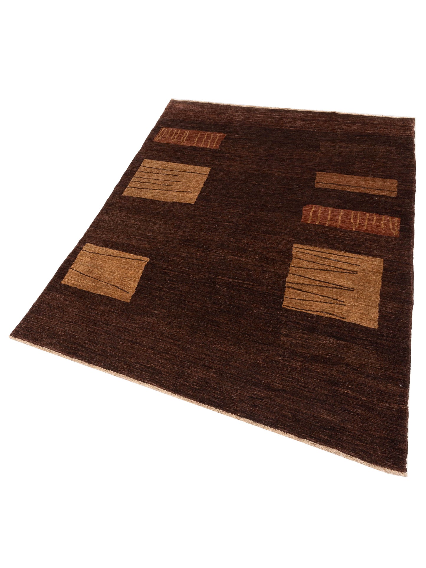 Bahar 92651 Dark Brown Dark Brown 6x8.10 Hand Knotted Rug