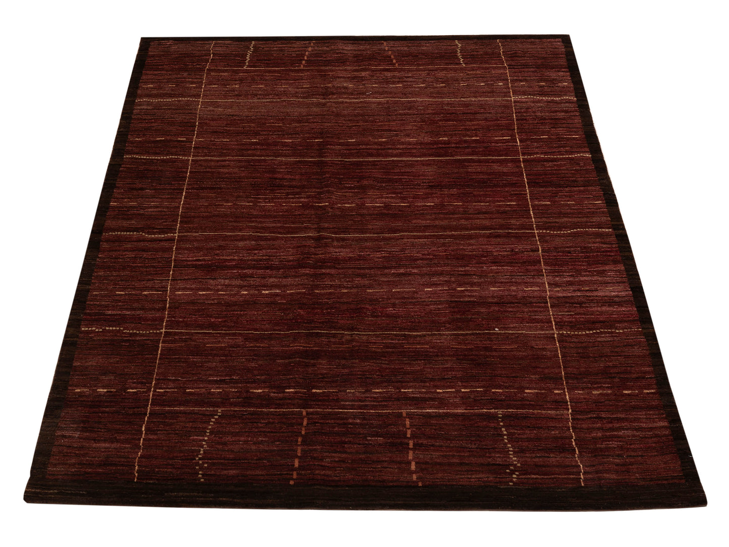 Tibetino 154012 Brown Brown 5.9x7.10 Hand Knotted Rug