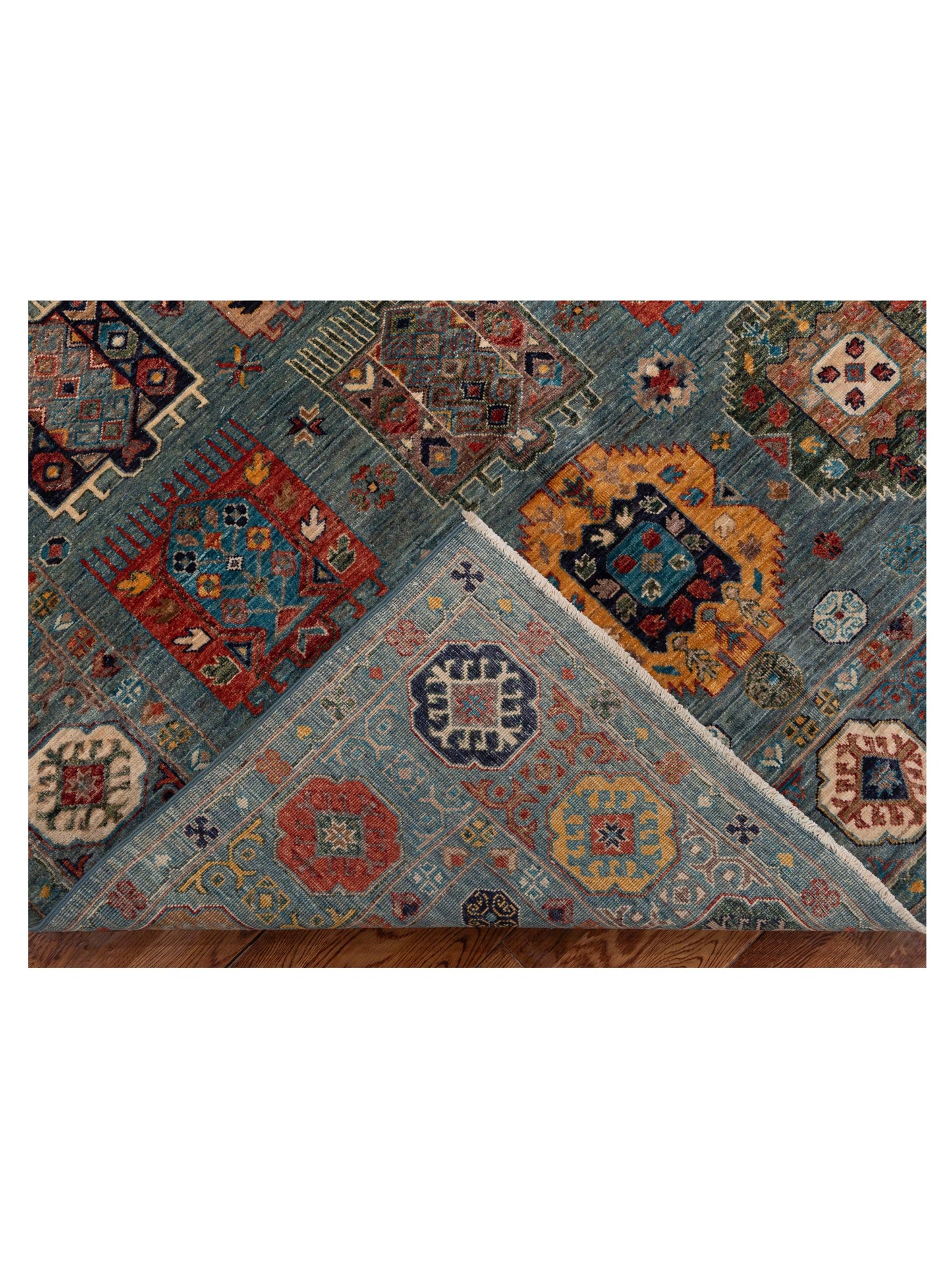 Artisan Kars 152249 Blue Blue 5.5x7.9 Hand Knotted Rug
