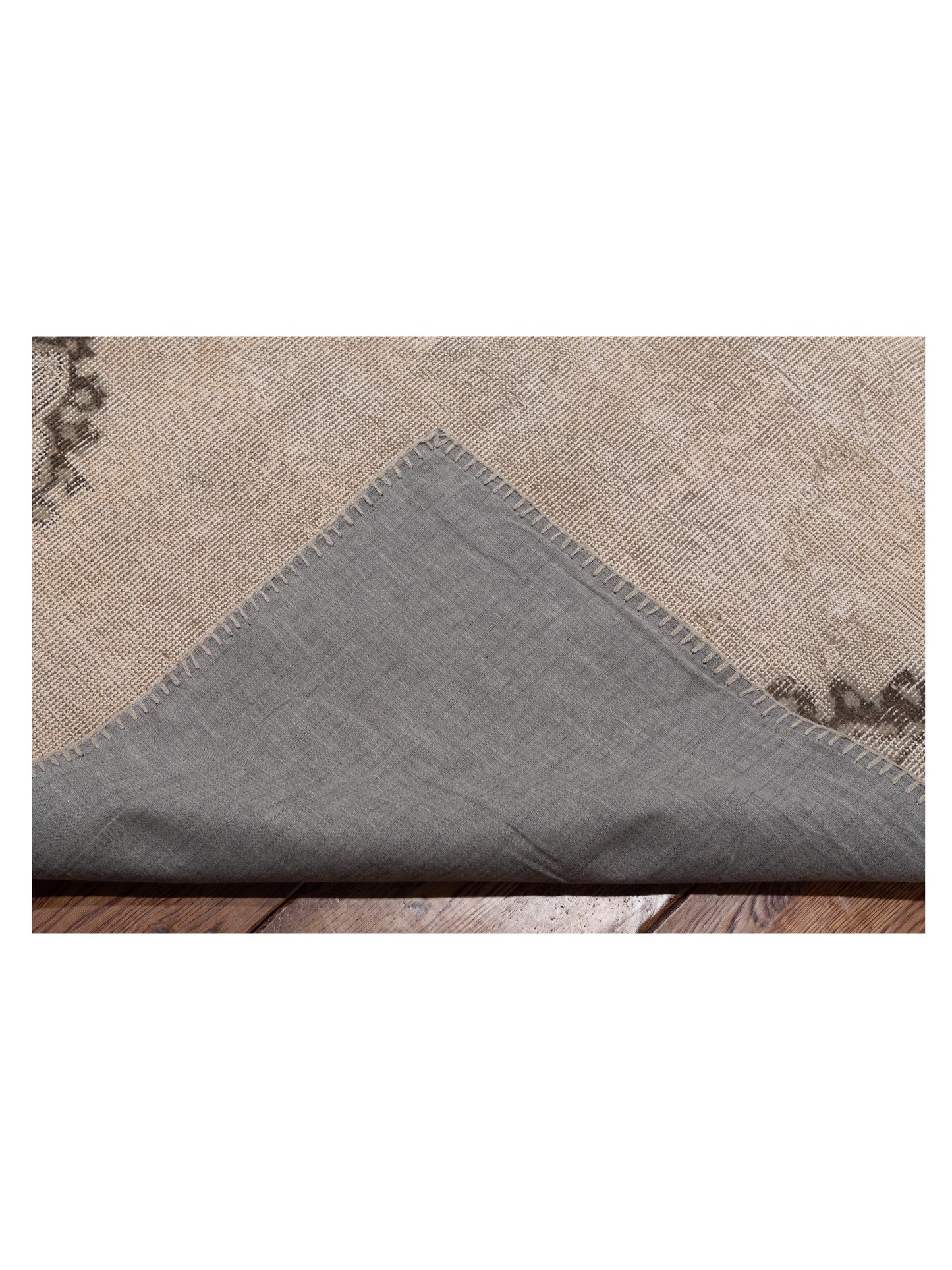 Turkish Vestige Patchwork 125424 Silver Beige 11.11x15.11 Hand Knotted Rug