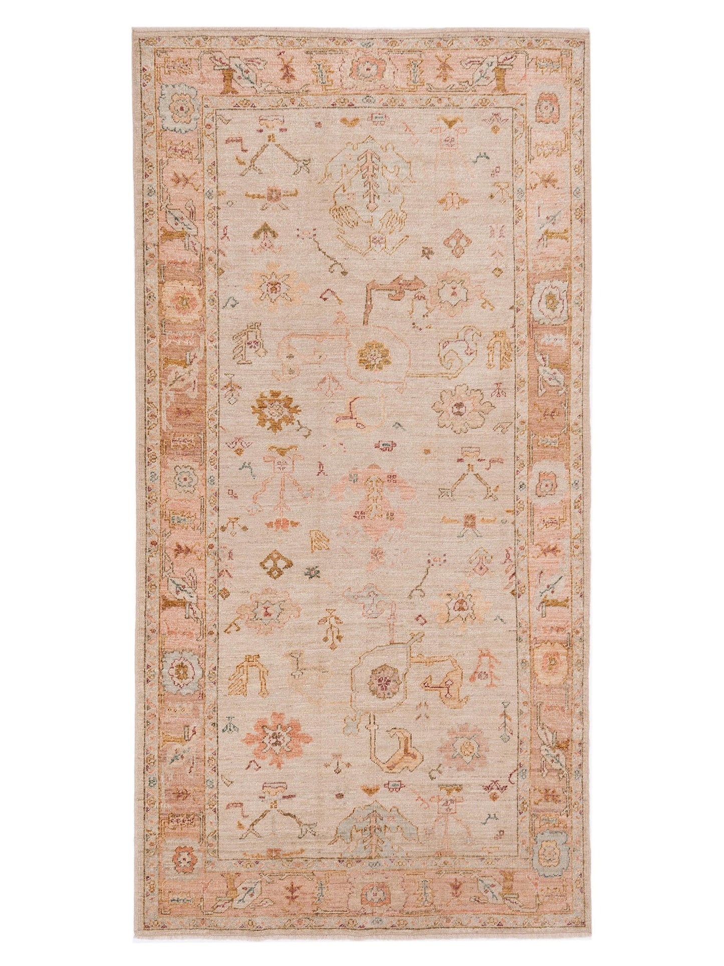 Anadol Angora Oushak  Ivory Pink Traditional