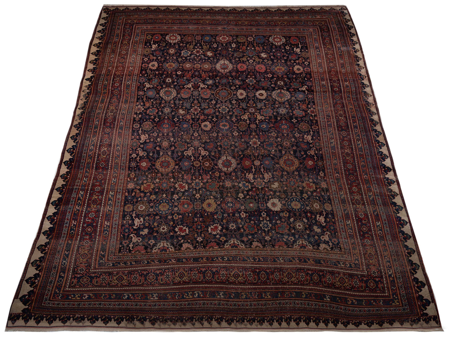 Persian Antique 77414 Navy Pink 10.8x17.10 Hand Knotted Rugs