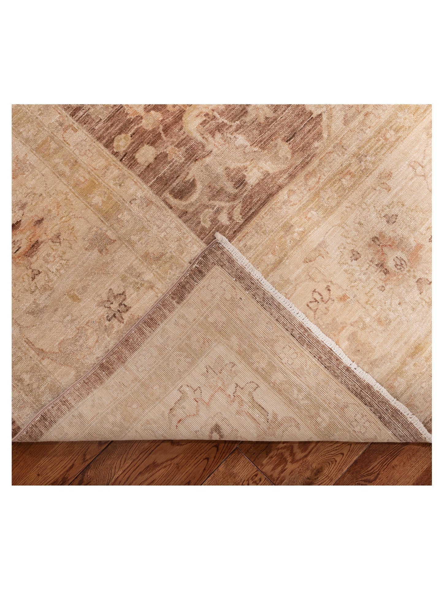 Sultan 154040 Brown Ivory 9.8x13.5 Hand Knotted Rug