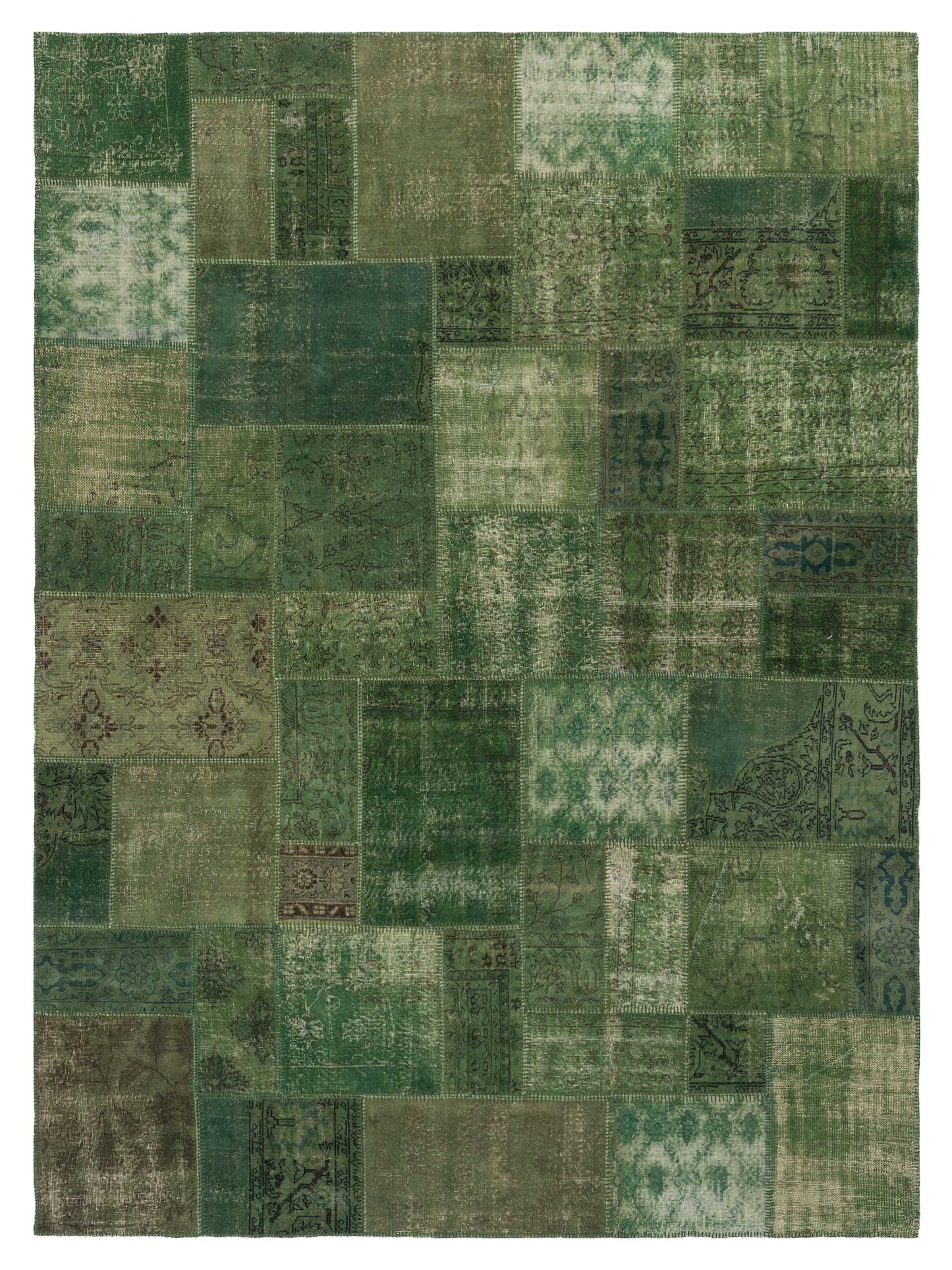 Pasha Turkish Vestige Patchwork  Green  Contemporary