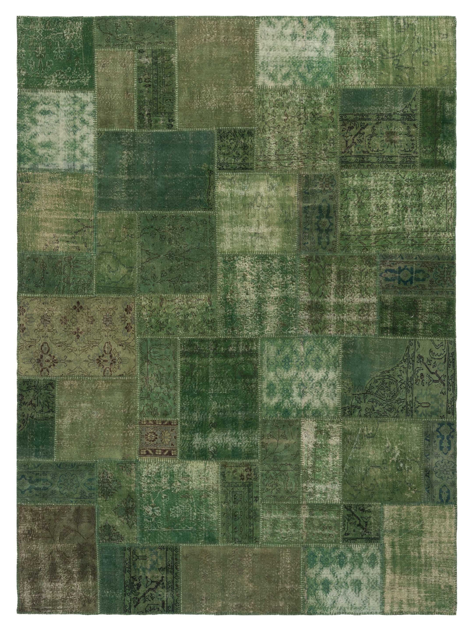 Pasha Turkish Vestige Patchwork  Green  Contemporary