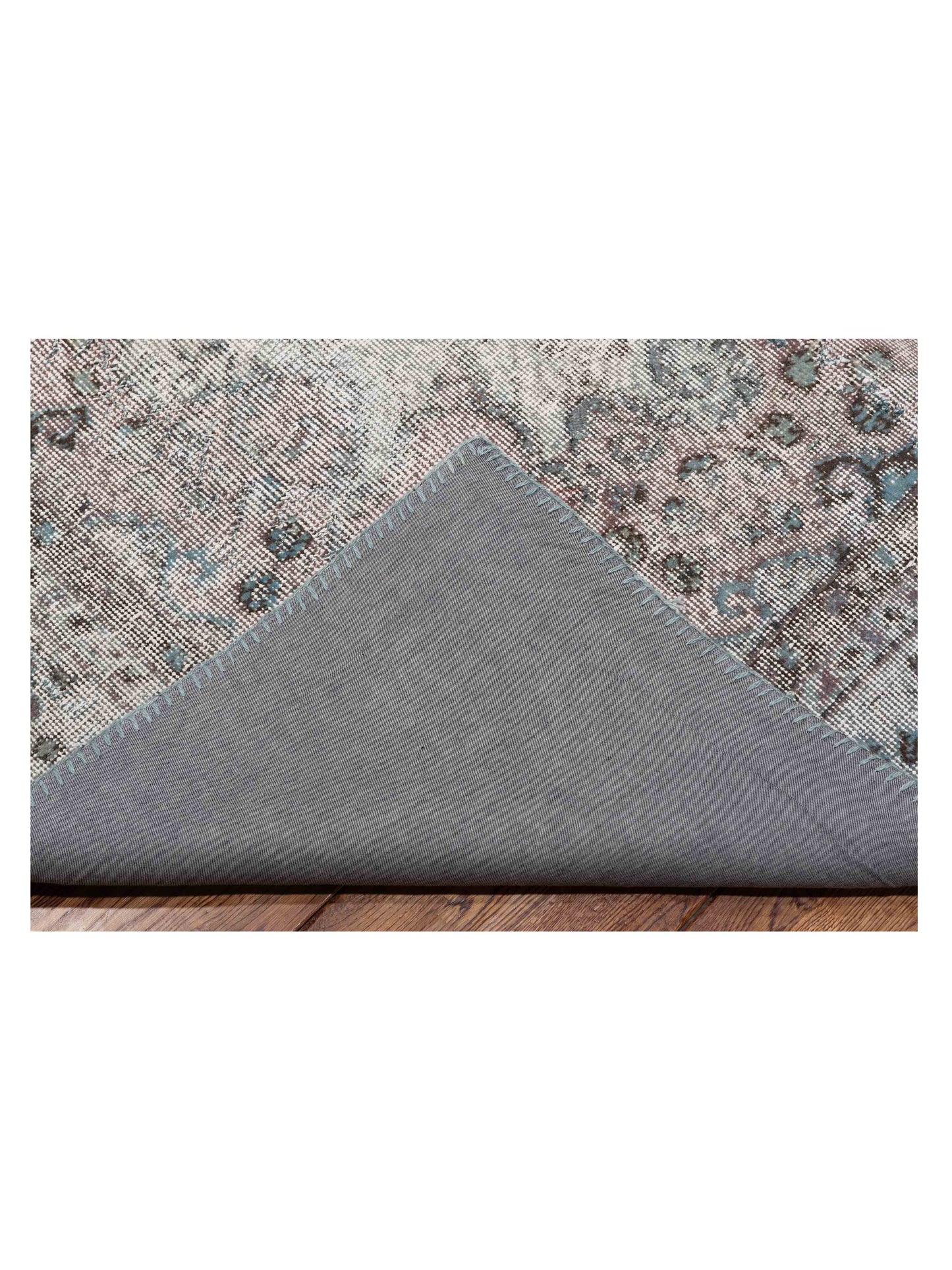 Turkish Vestige Patchwork 130962 Light Blue 9.1x12 Hand Knotted Rug