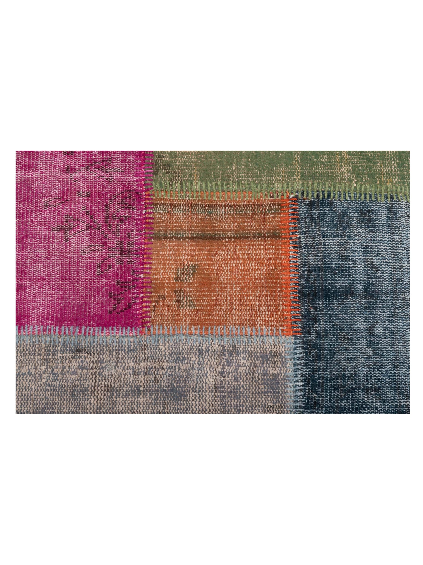 Turkish Vestige Patchwork 131091 Multi 3.4x4.11 Hand Knotted Rug