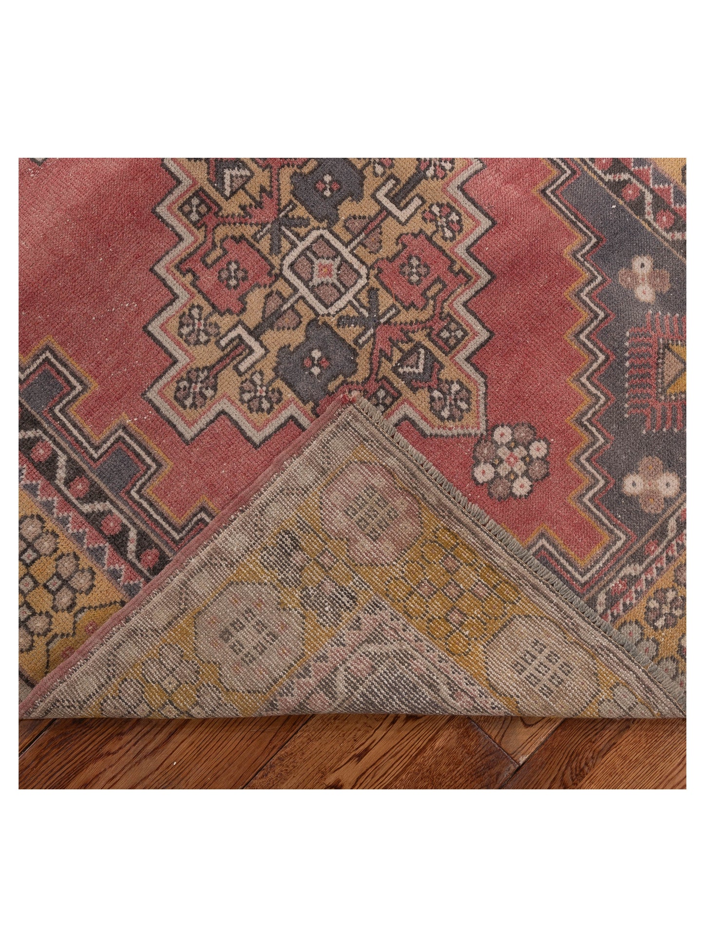 Old Anatolian 154184 Pink Gold 3.10x5.11 Hand Knotted Rug