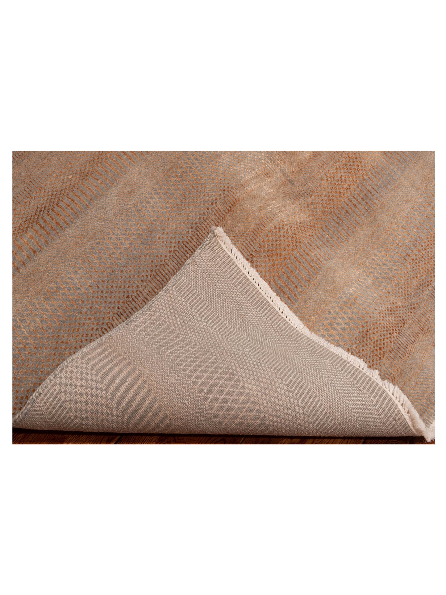 Aurore 120991 Silver Silver 6x9.1 Hand Knotted Rug